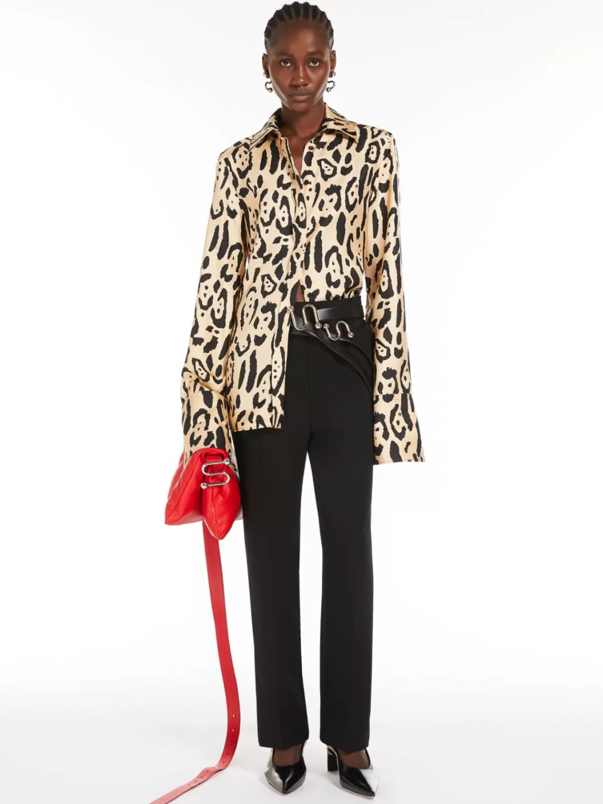 Blouses*Max Mara Animal-print shirt CAMEL