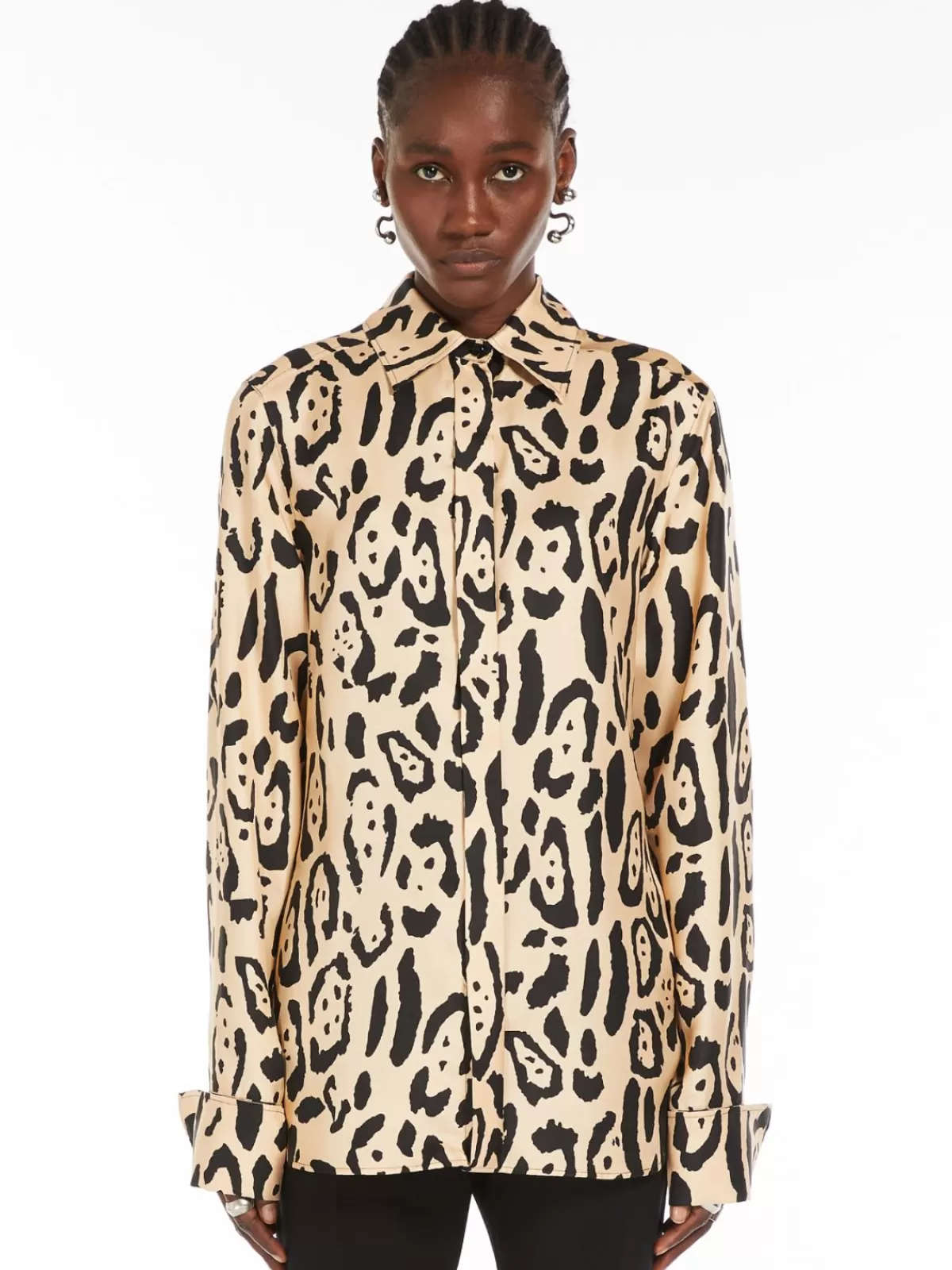 Blouses*Max Mara Animal-print shirt CAMEL