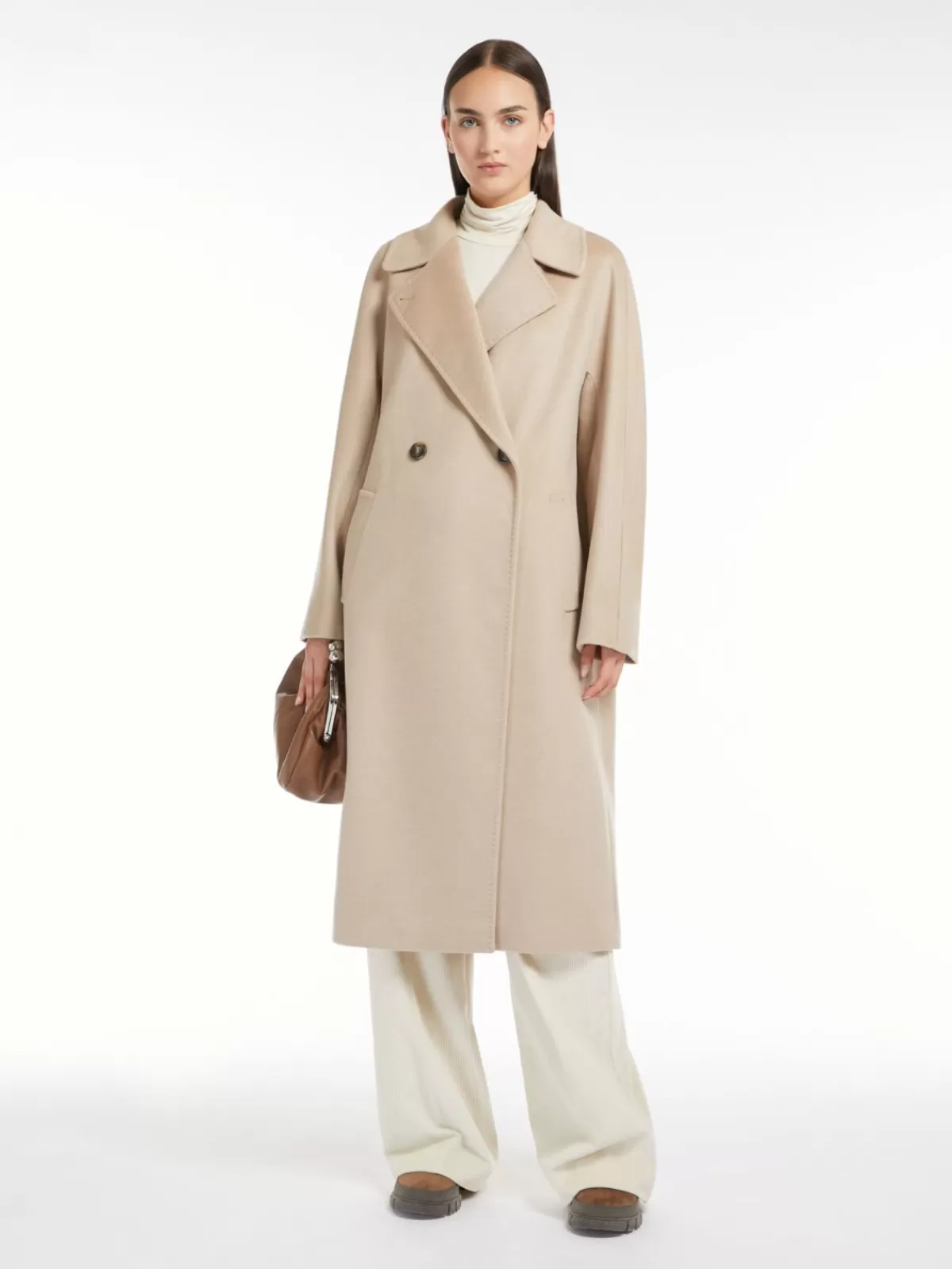 Coats*Max Mara Belted cashmere coat BEIGE