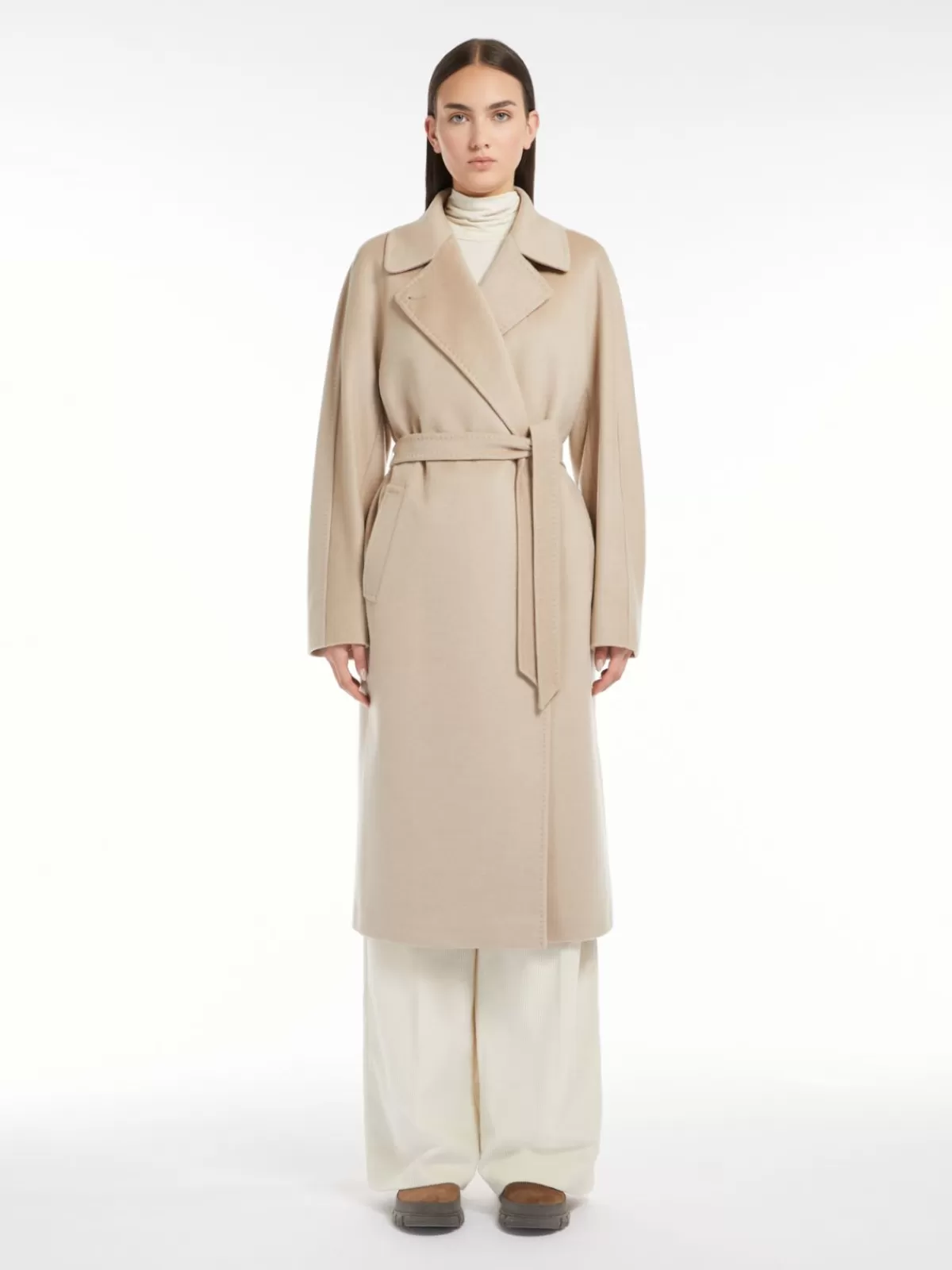 Coats*Max Mara Belted cashmere coat BEIGE