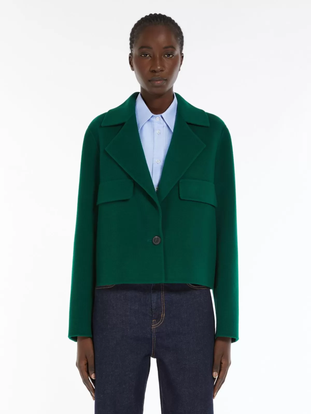 Jackets And Blazers*Max Mara Boxy wool jacket GREEN