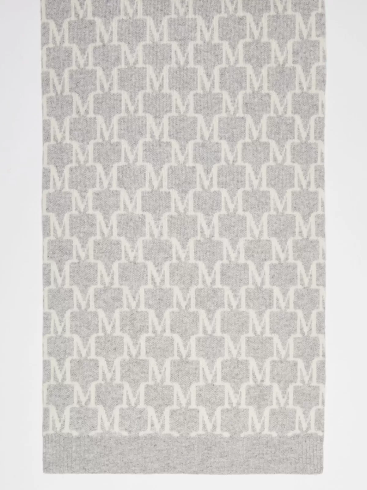 Scarves And Foulards*Max Mara Cashmere logo scarf LIGHTGREY