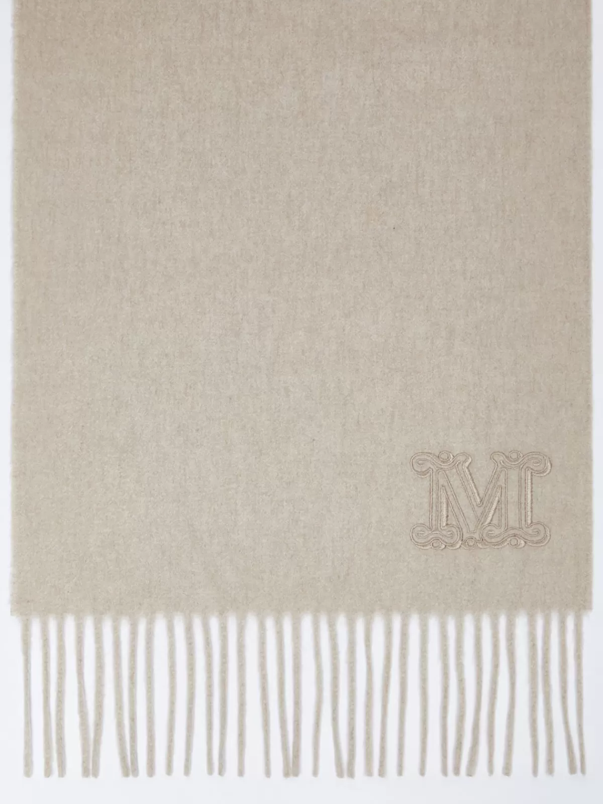 Scarves And Foulards*Max Mara Cashmere stole with monogram embroidery BEIGE