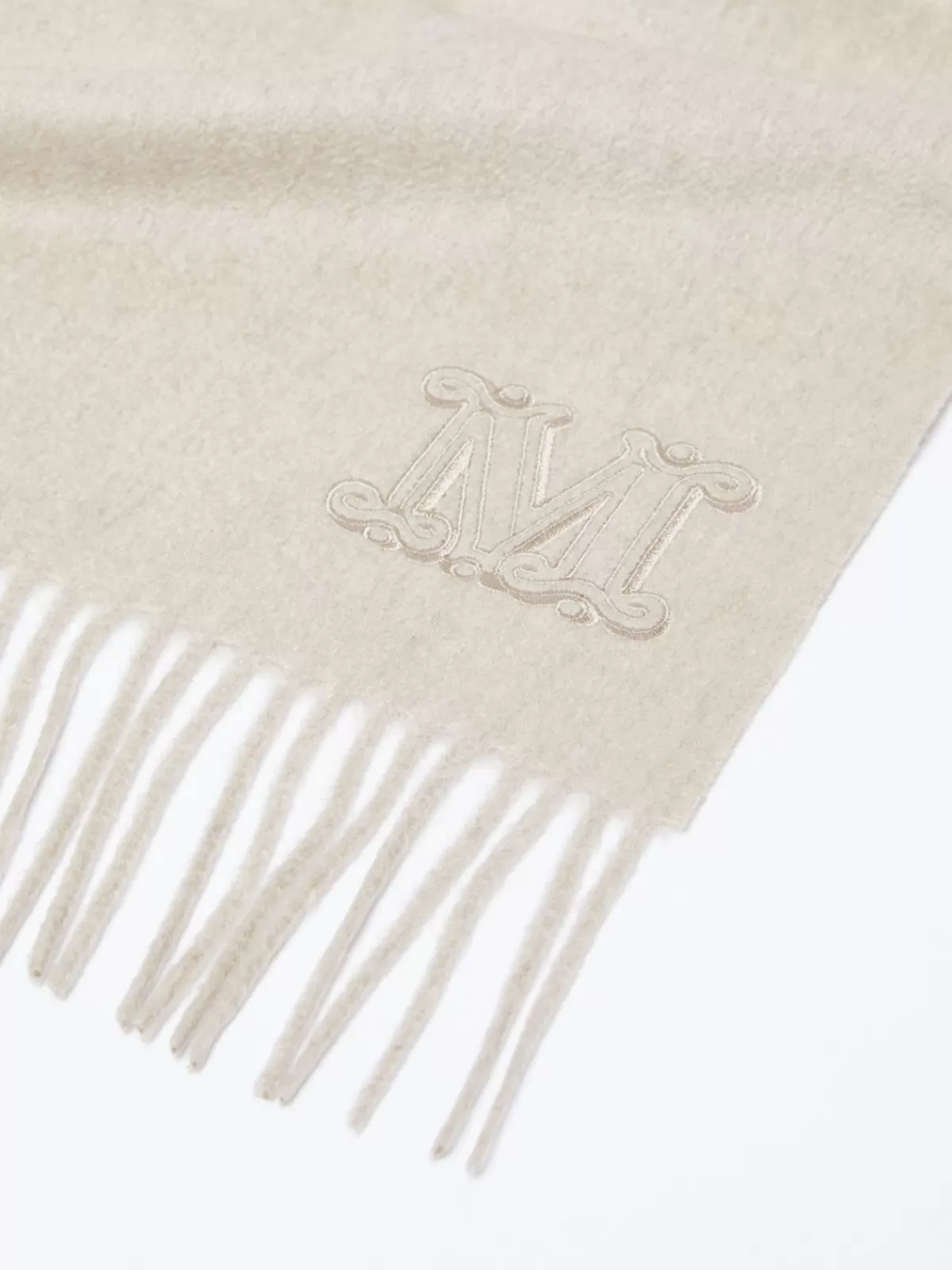 Scarves And Foulards*Max Mara Cashmere stole with monogram embroidery BEIGE