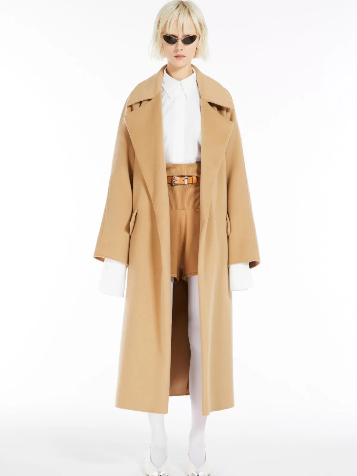 Coats*Max Mara Cashmere-blend robe coat BEIGE