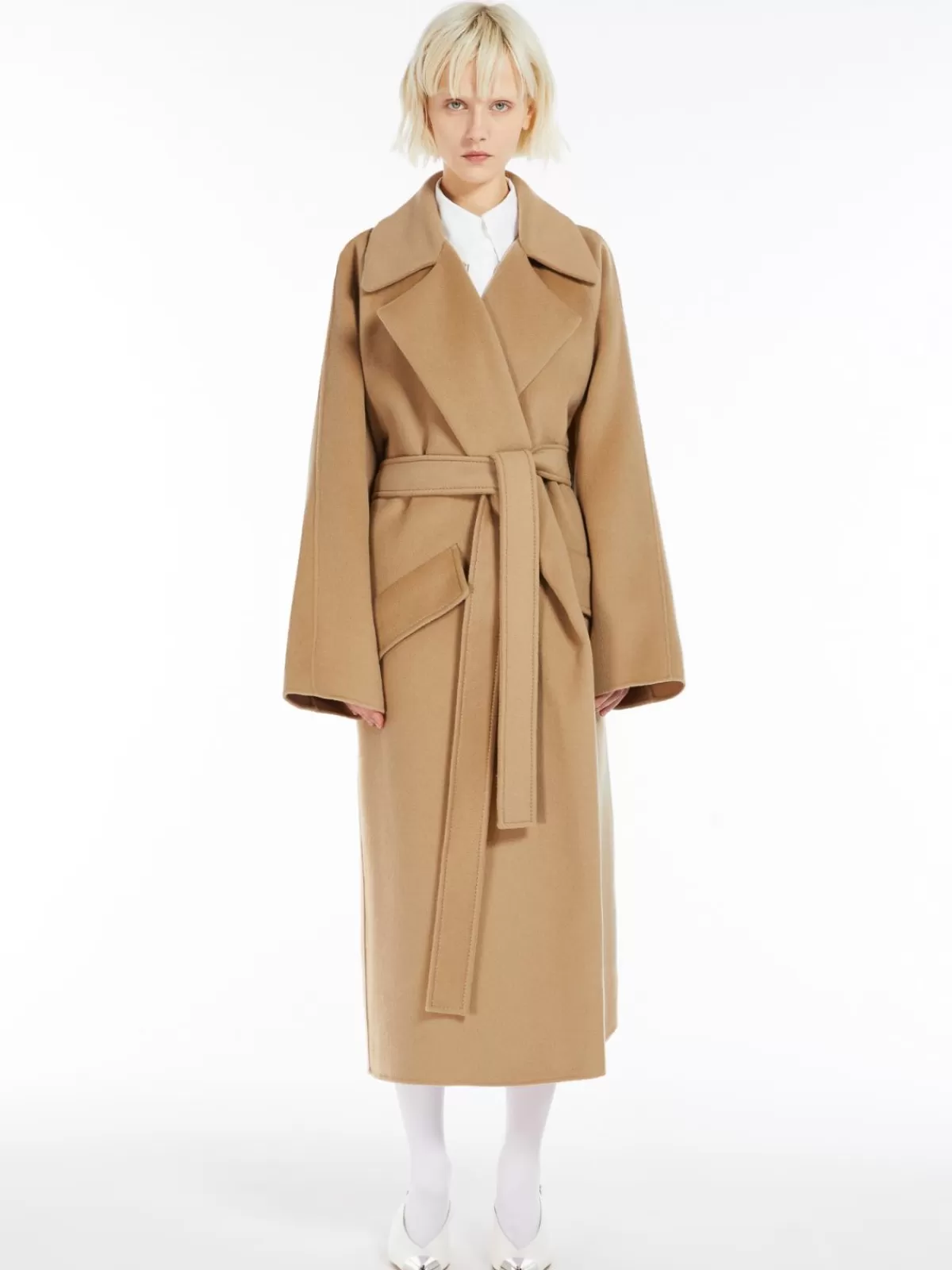 Coats*Max Mara Cashmere-blend robe coat BEIGE