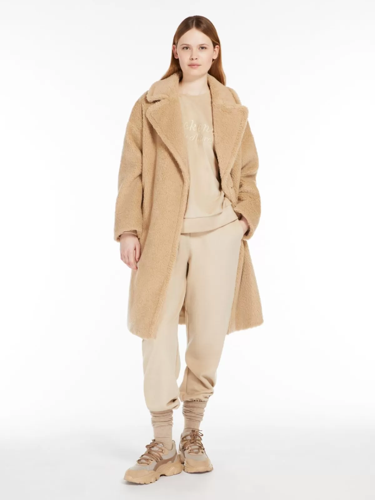 Knitwear*Max Mara Cotton and wool broadcloth sweatshirt SAND