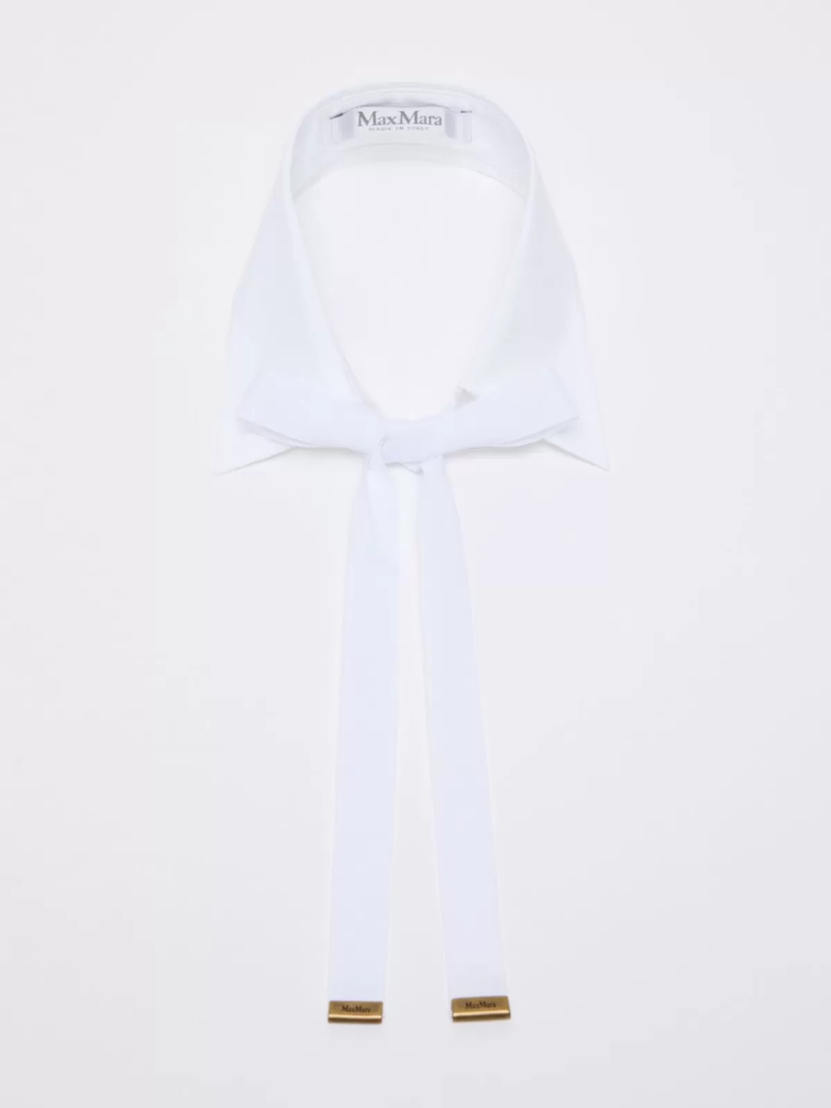 Scarves And Foulards*Max Mara Cotton collar with tie OPTICALWHITE