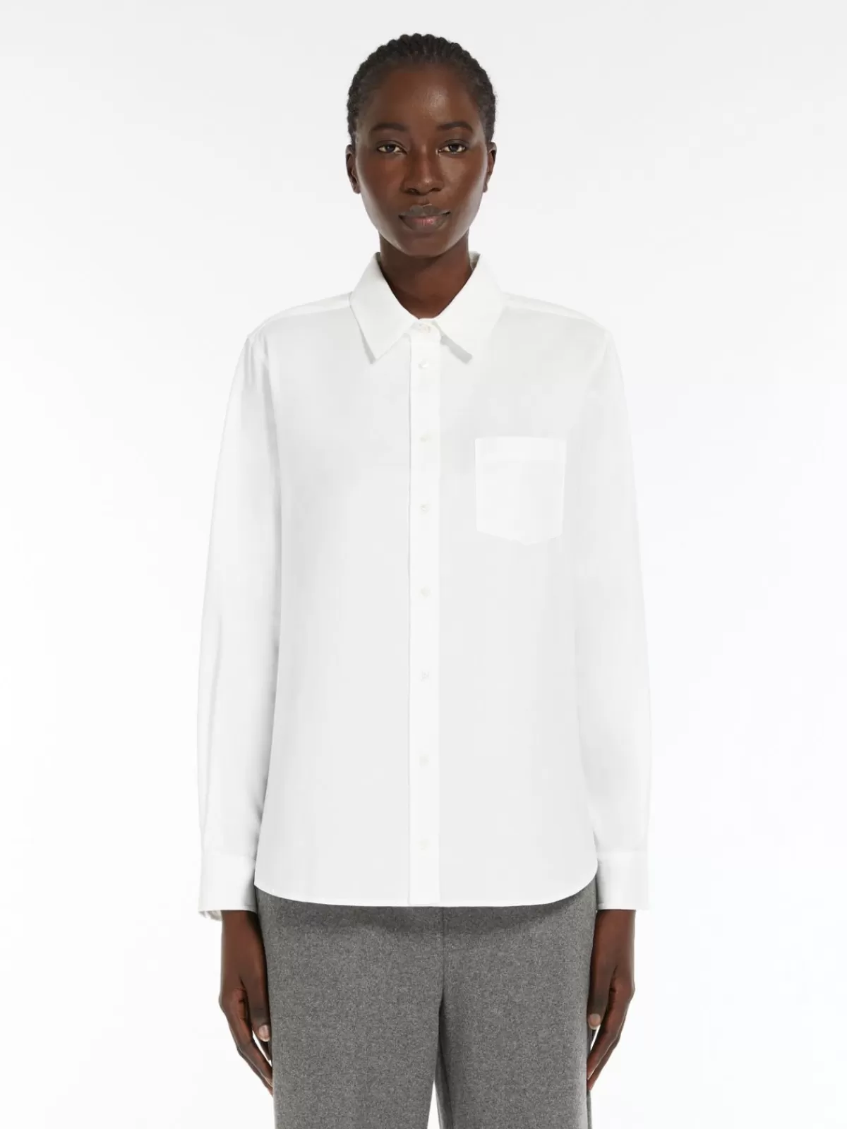 Blouses*Max Mara Cotton Oxford shirt WHITE