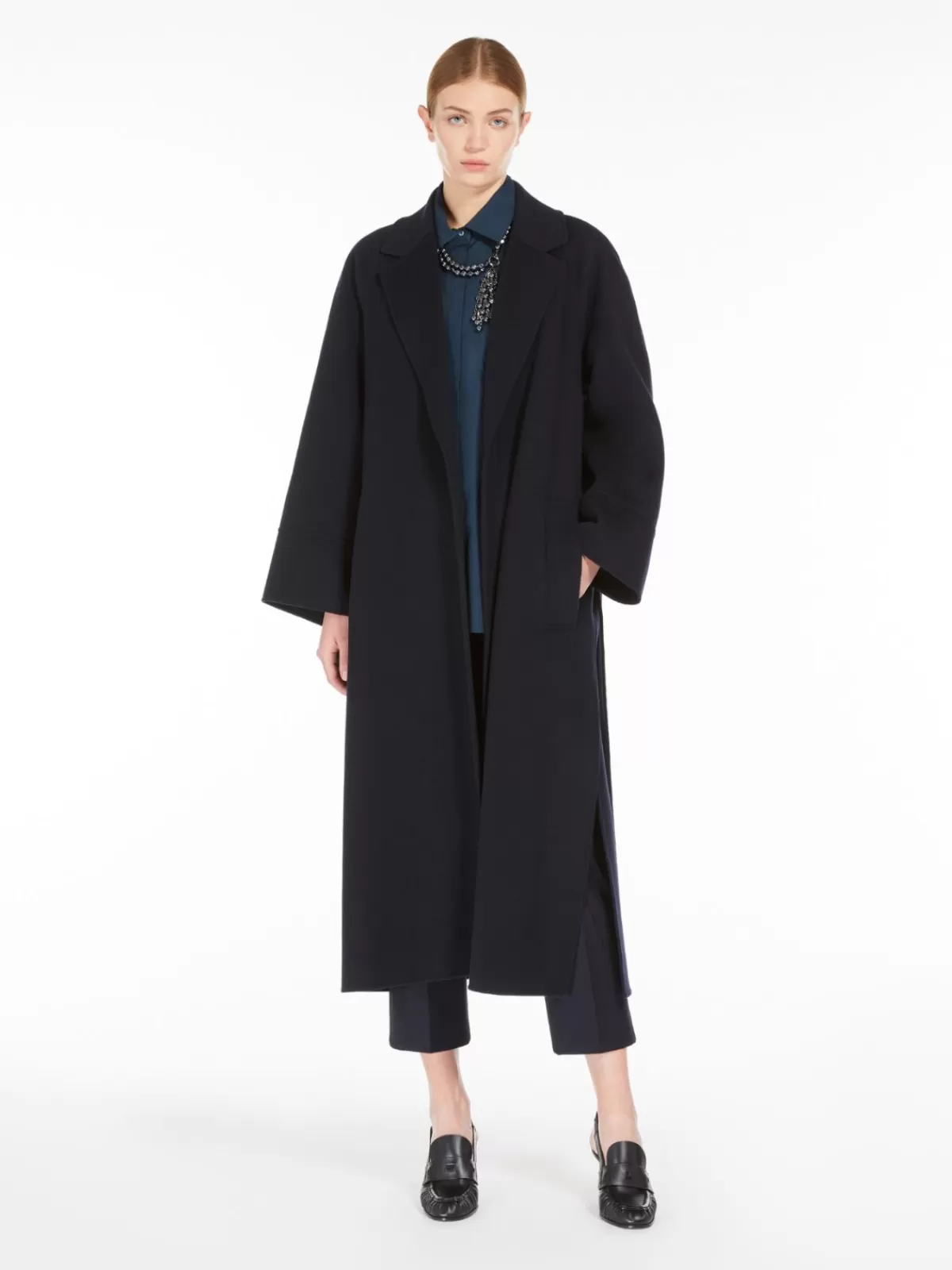 Blouses*Max Mara Cotton poplin blouse MIDNIGHTBLUE