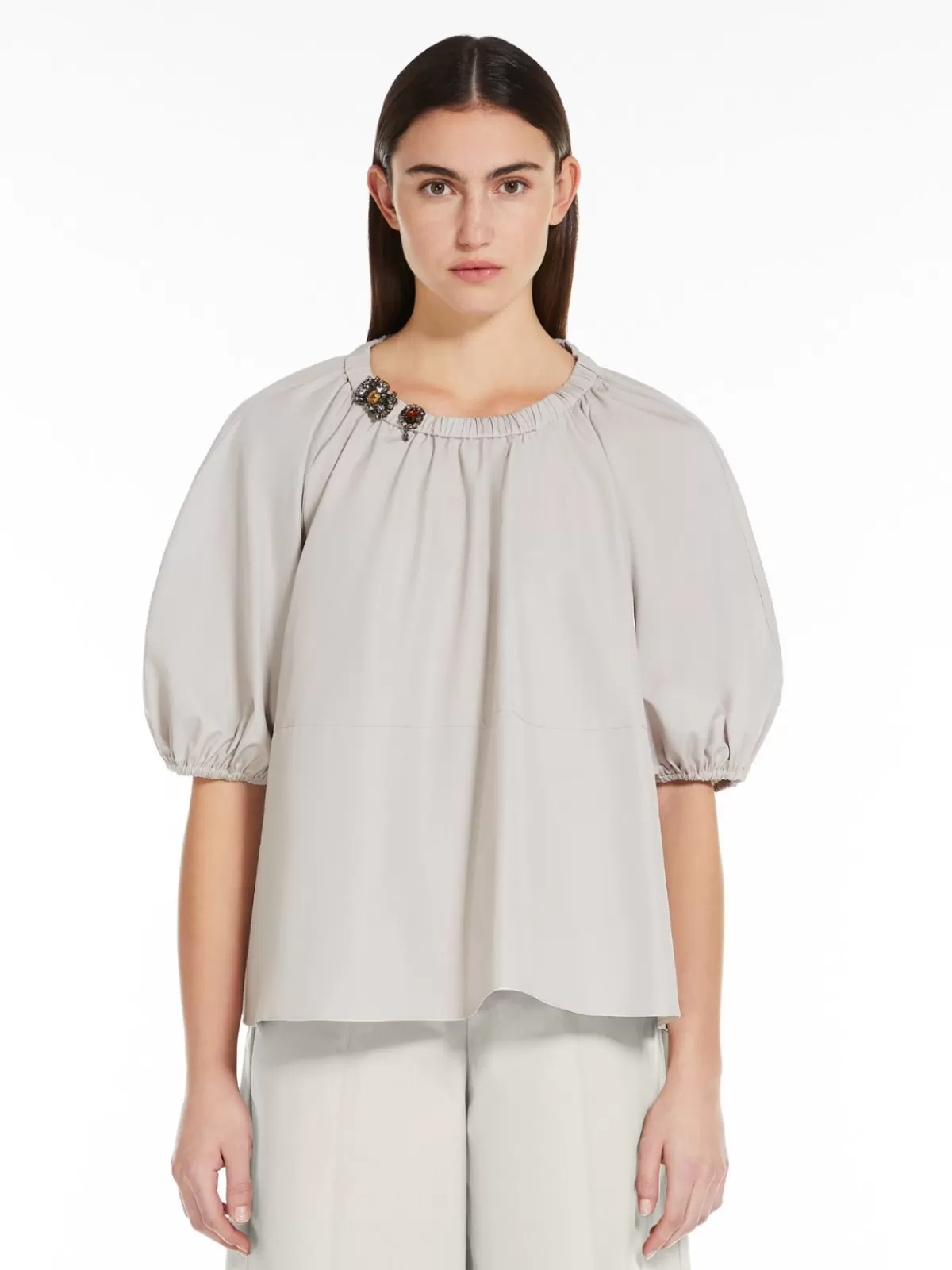 Blouses*Max Mara Cotton poplin blouse ECRU