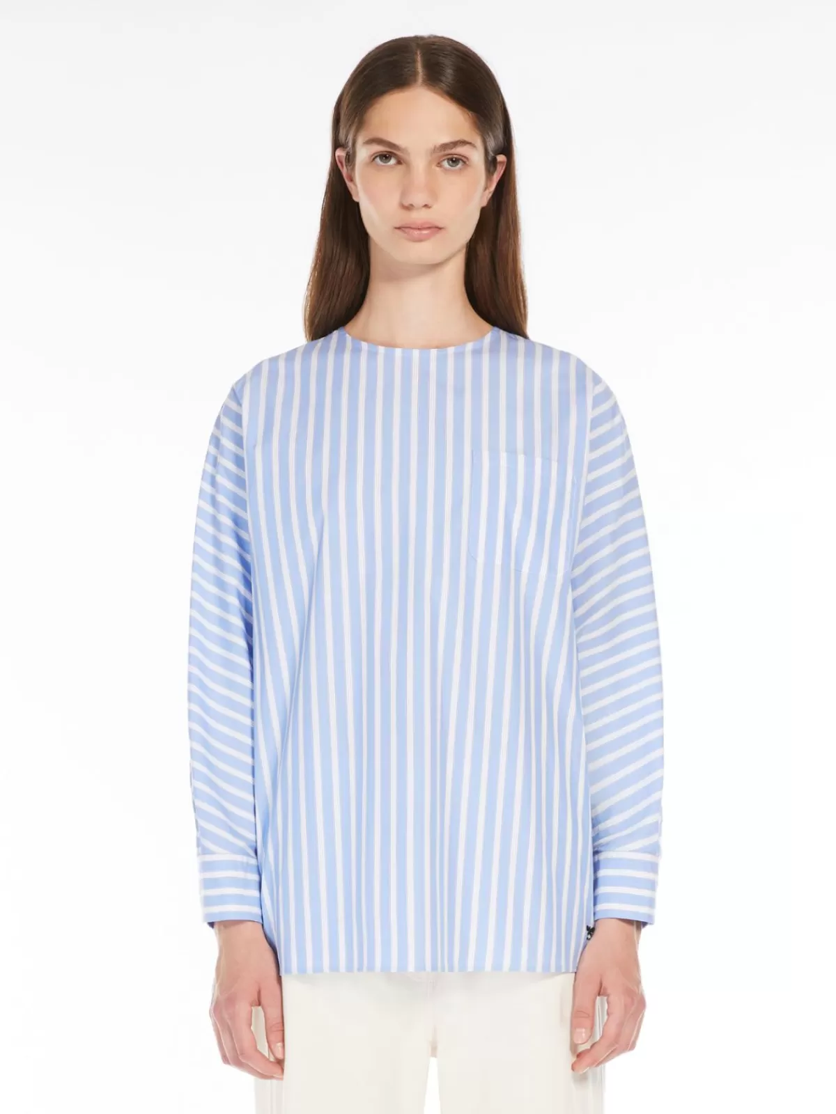 Blouses*Max Mara Cotton poplin blouse LIGHTBLUE