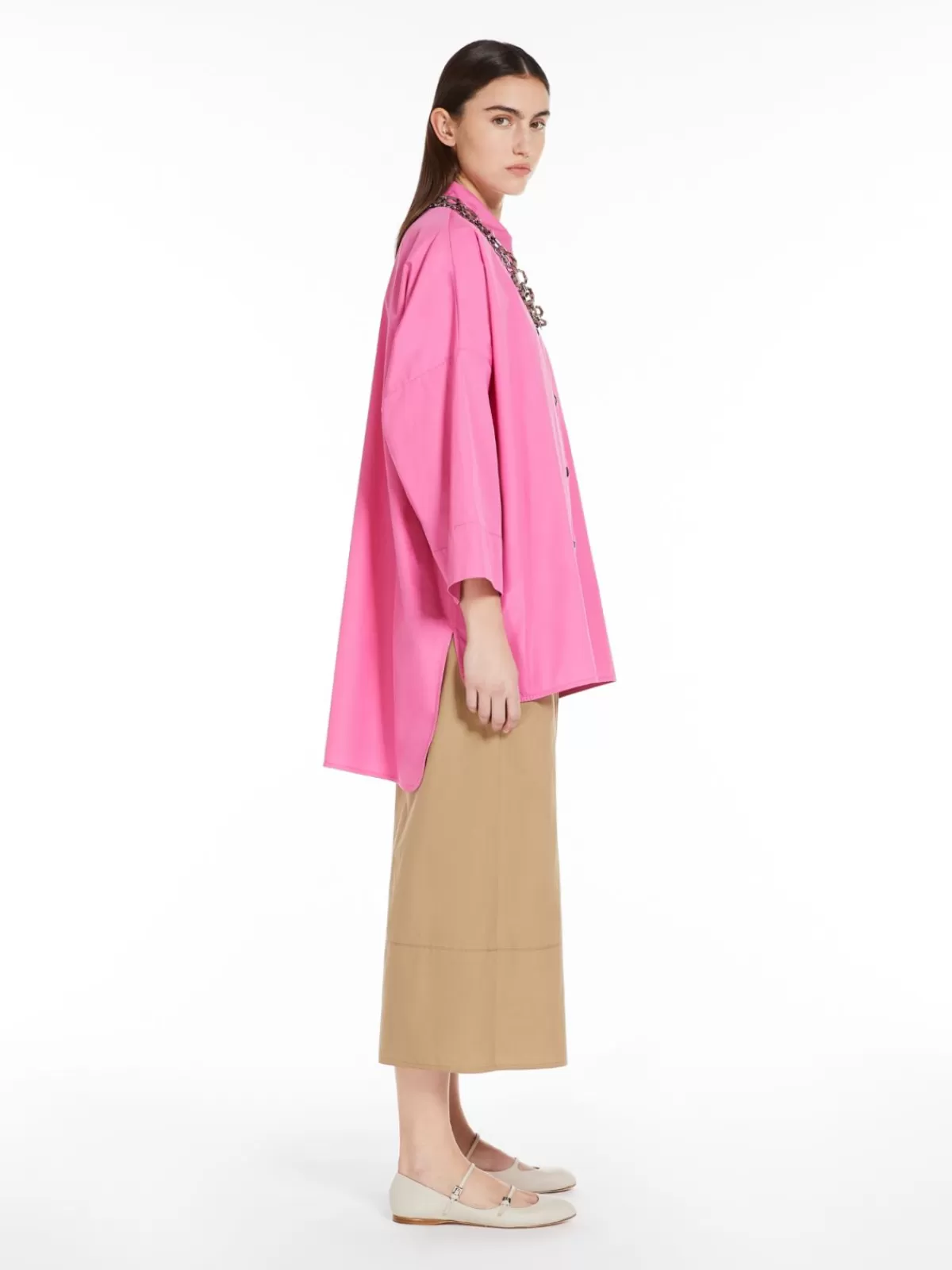 Blouses*Max Mara Cotton poplin shirt PINK