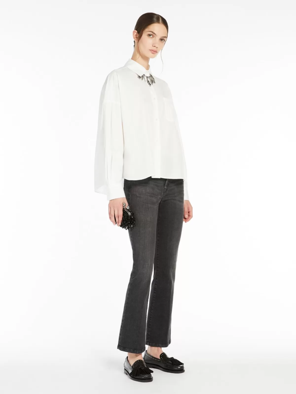 Blouses*Max Mara Cotton poplin shirt WHITE