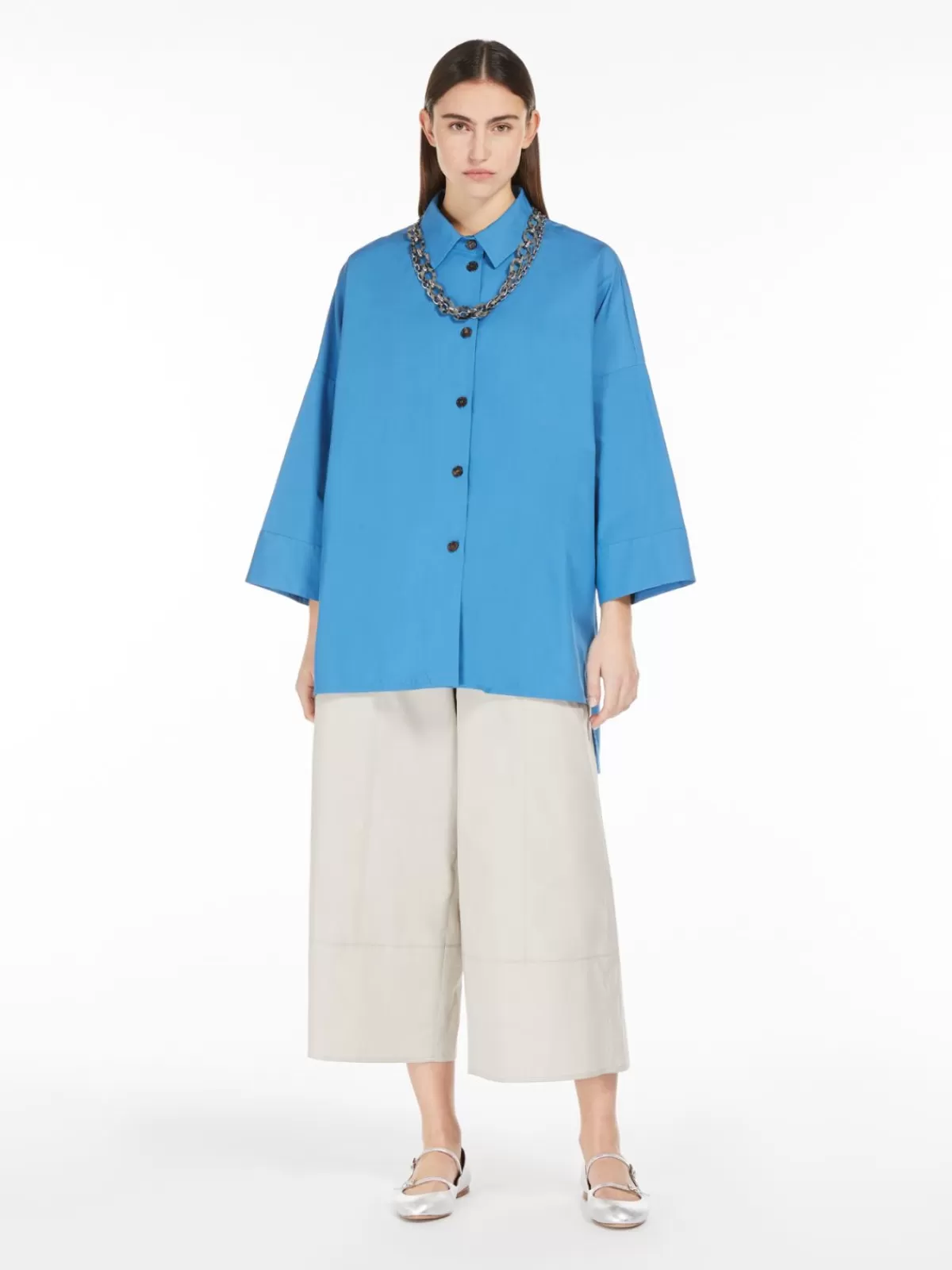 Blouses*Max Mara Cotton poplin shirt BLUEJEANS