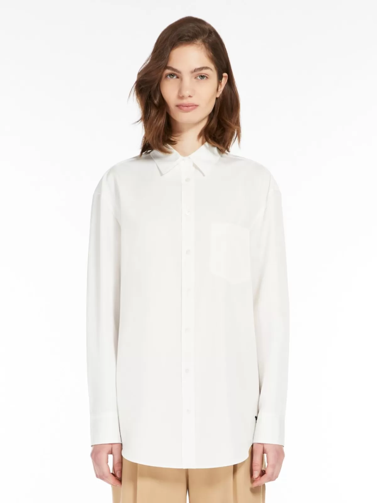 Blouses*Max Mara Cotton poplin shirt WHITE