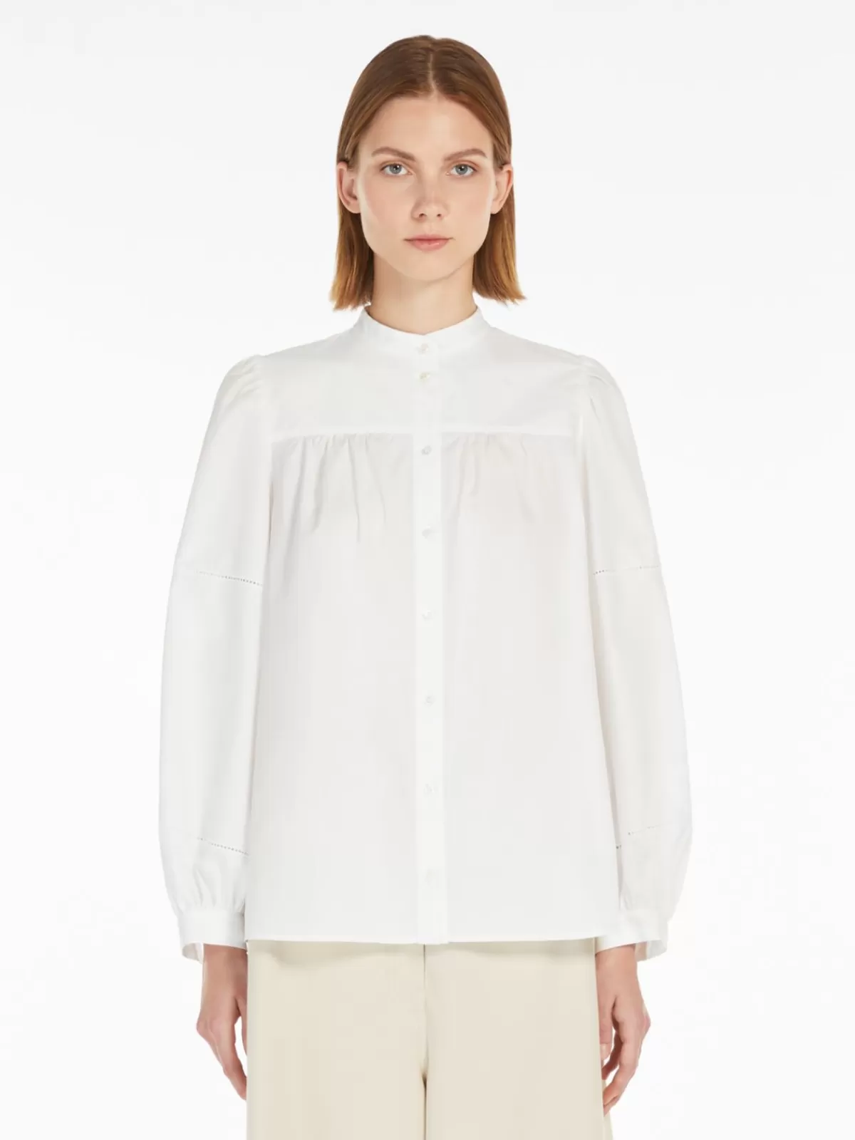 Blouses*Max Mara Cotton poplin shirt WHITE