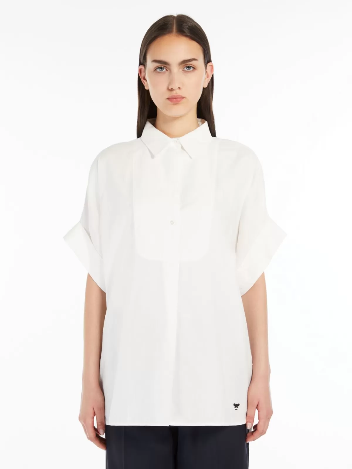 Blouses*Max Mara Cotton poplin shirt WHITE