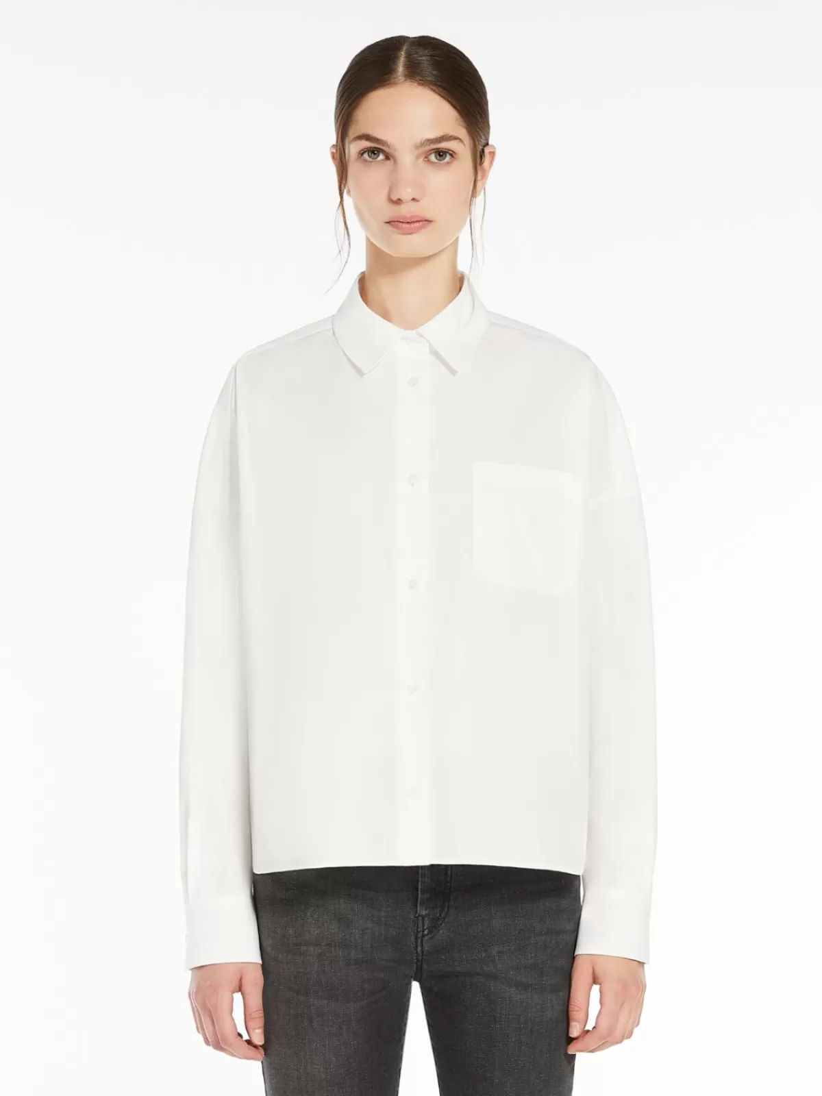 Blouses*Max Mara Cotton poplin shirt WHITE