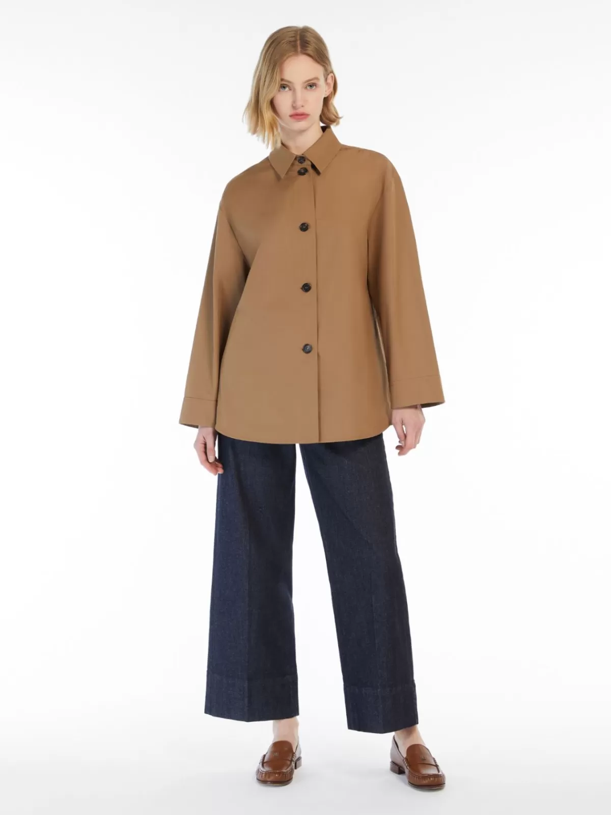 Blouses*Max Mara Cotton shirt CAMEL