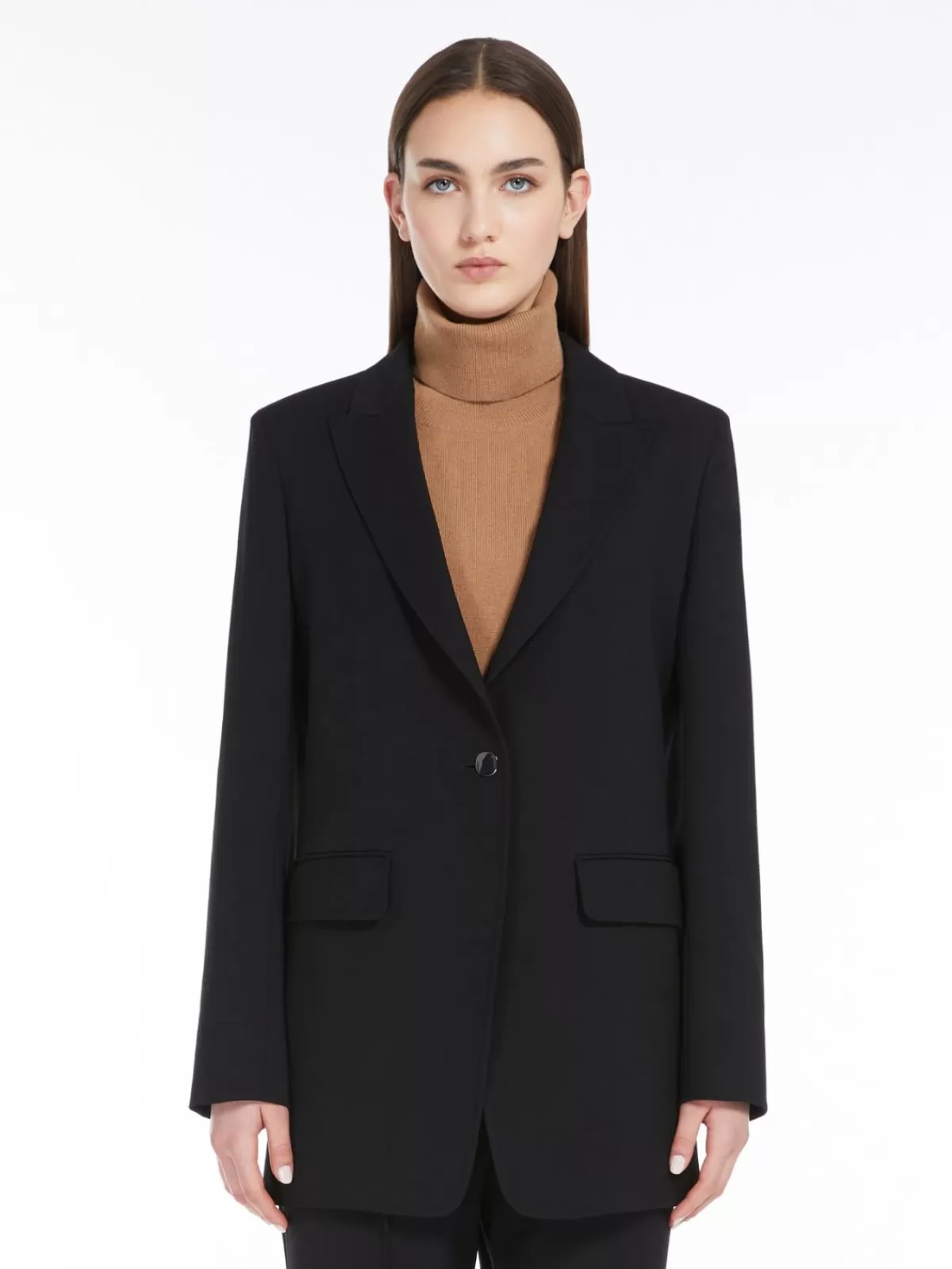 Jackets And Blazers | Suit*Max Mara Crepe wool blazer BLACK