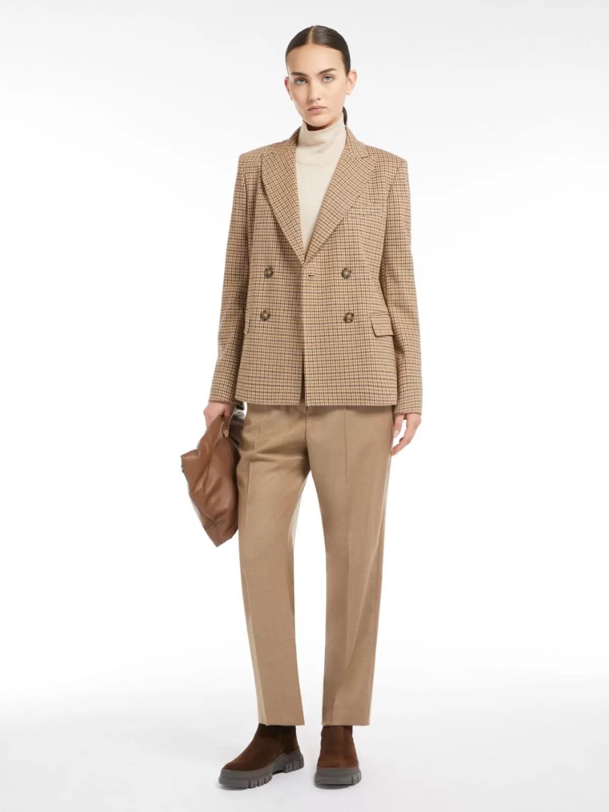 Jackets And Blazers | Suit*Max Mara Double-breasted jacquard jersey blazer CAMEL