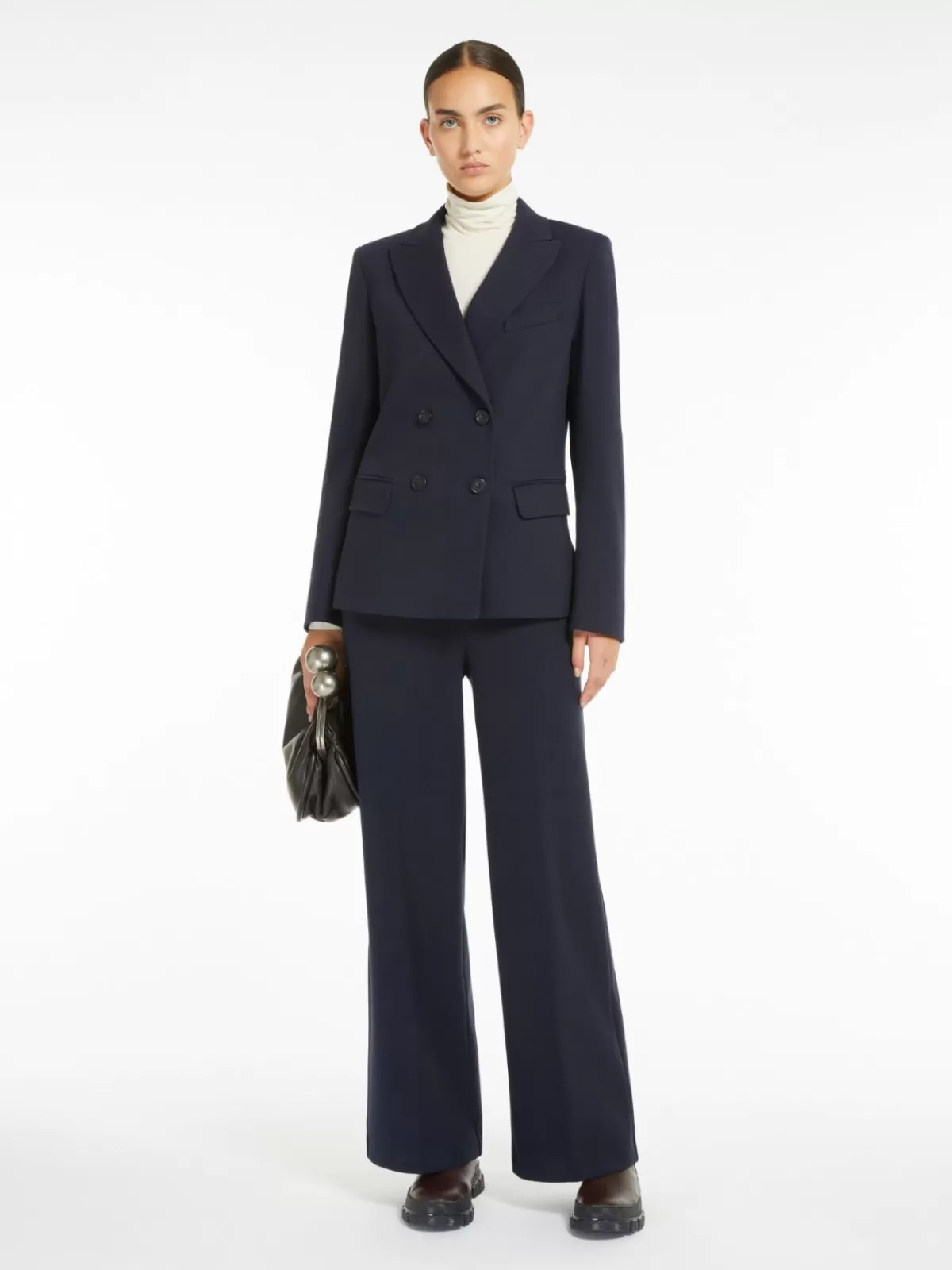 Jackets And Blazers | Suit*Max Mara Double-breasted jacquard jersey blazer NAVY