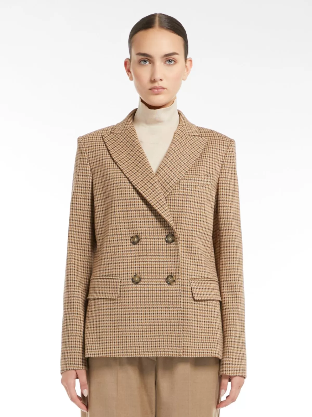 Jackets And Blazers | Suit*Max Mara Double-breasted jacquard jersey blazer CAMEL