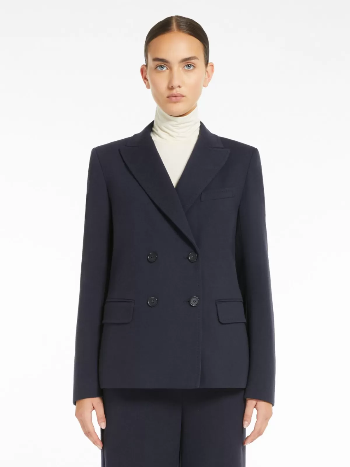 Jackets And Blazers | Suit*Max Mara Double-breasted jacquard jersey blazer NAVY