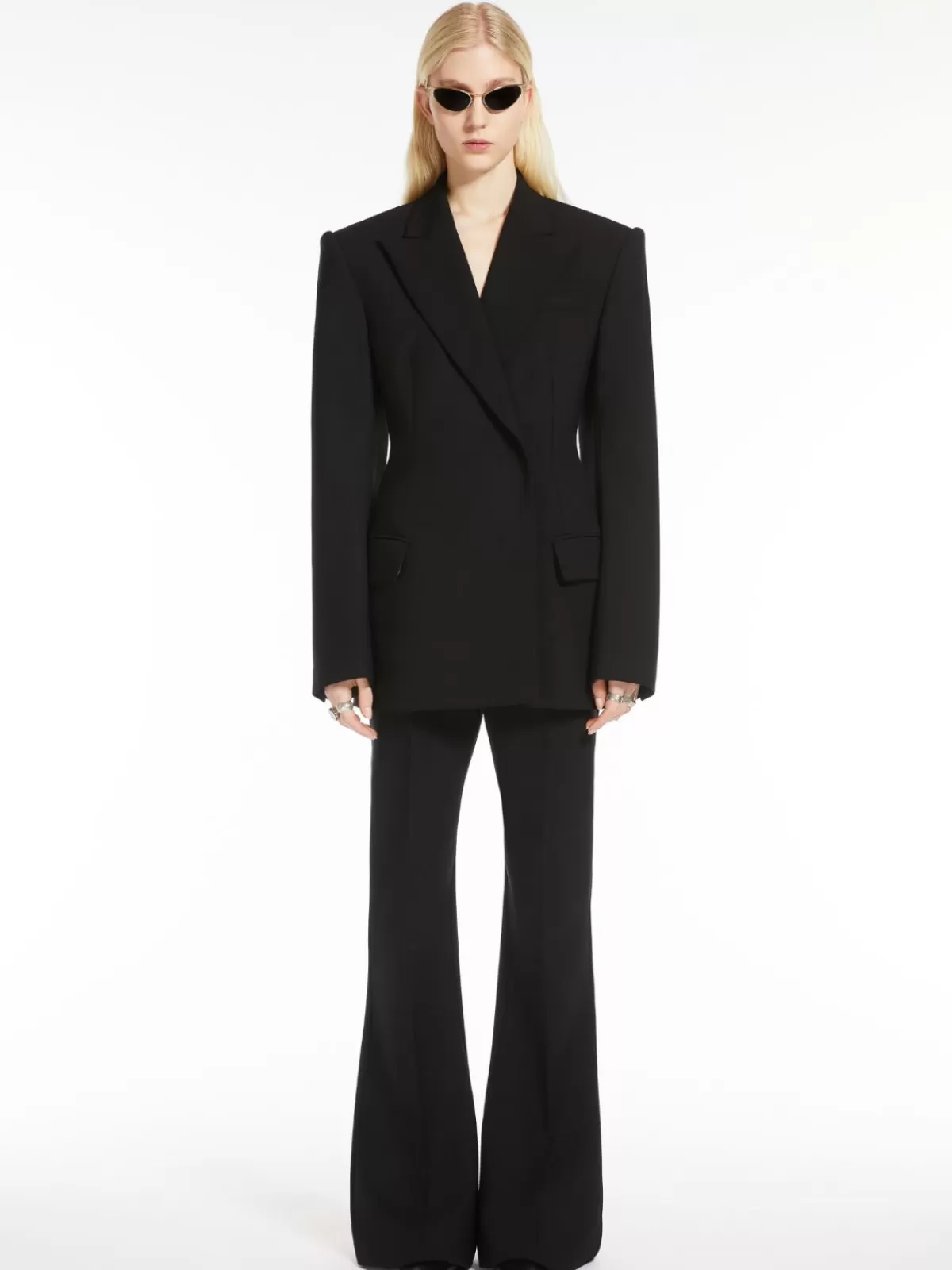 Jackets And Blazers | Suit*Max Mara Double-breasted stretch wool blazer - KLEPSYDRA CAPSULE BLACK