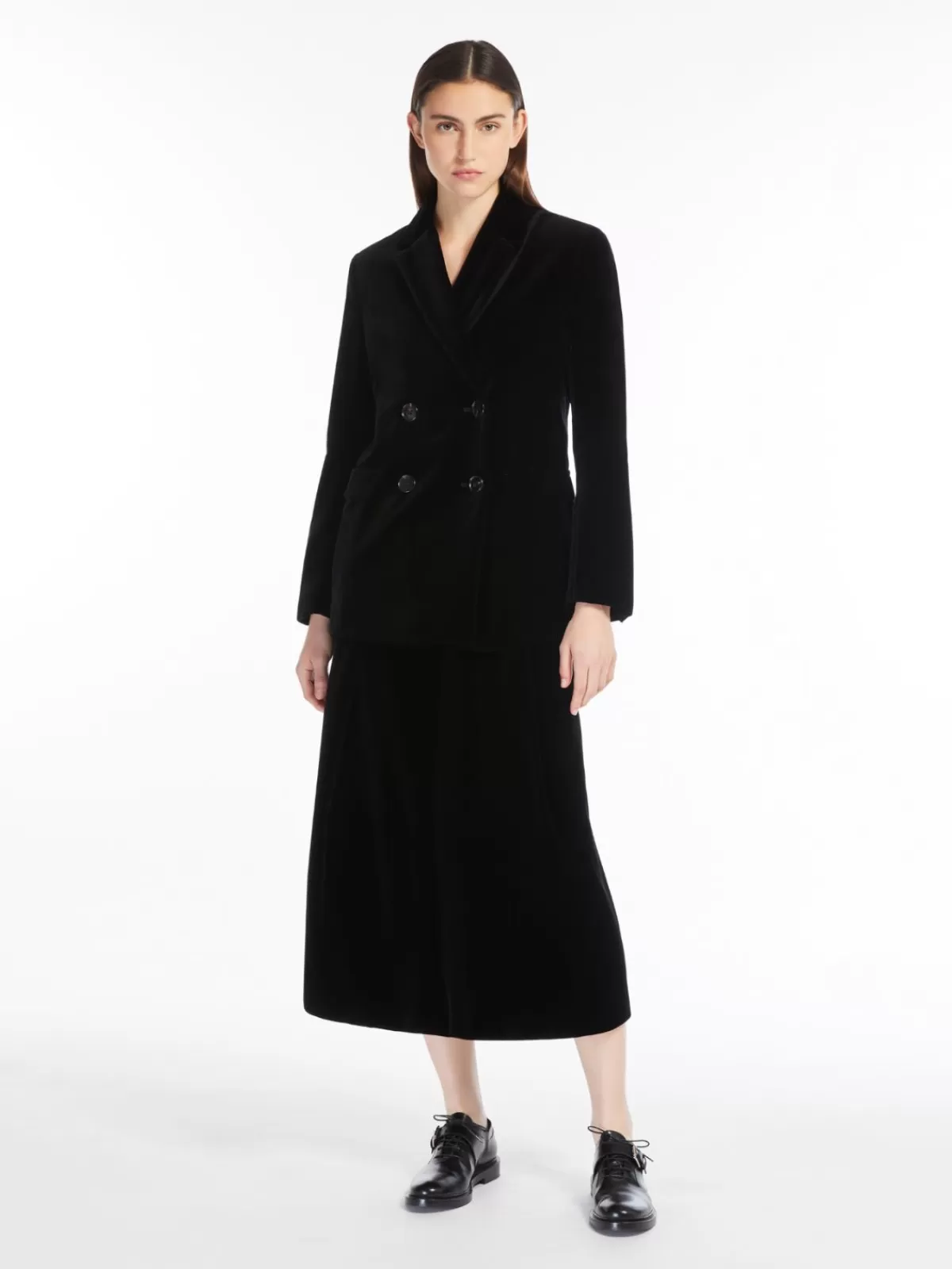 Jackets And Blazers | Suit*Max Mara Double-breasted velvet jacket BLACK