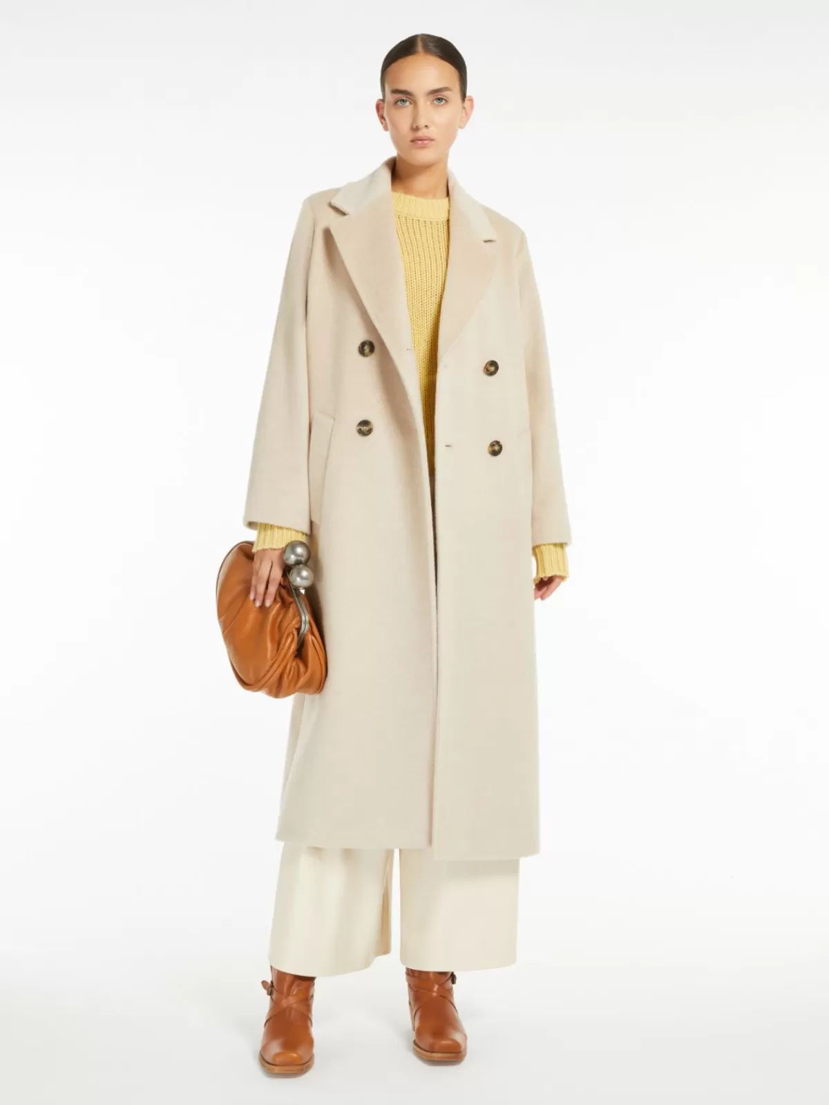 Coats*Max Mara Double-breasted wool and alpaca coat BEIGE