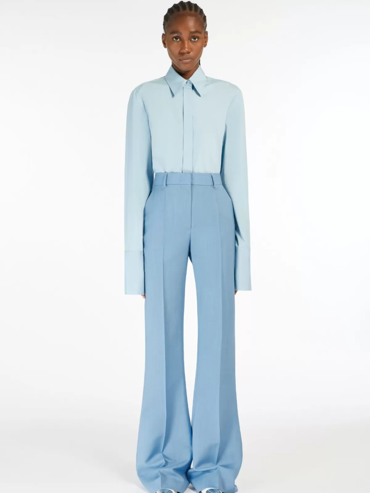 Trousers And Jeans | Suit*Max Mara Flared slim-fit trousers SKYBLUE