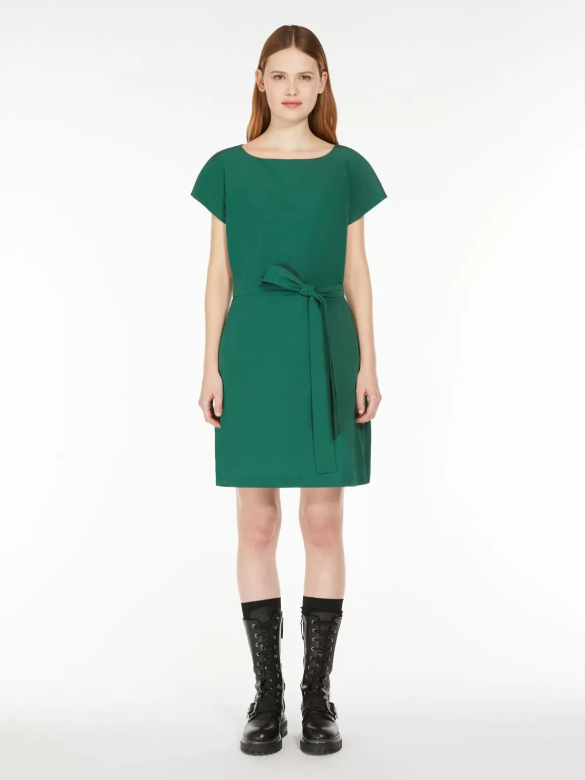 Dresses*Max Mara Flared taffeta dress GREEN