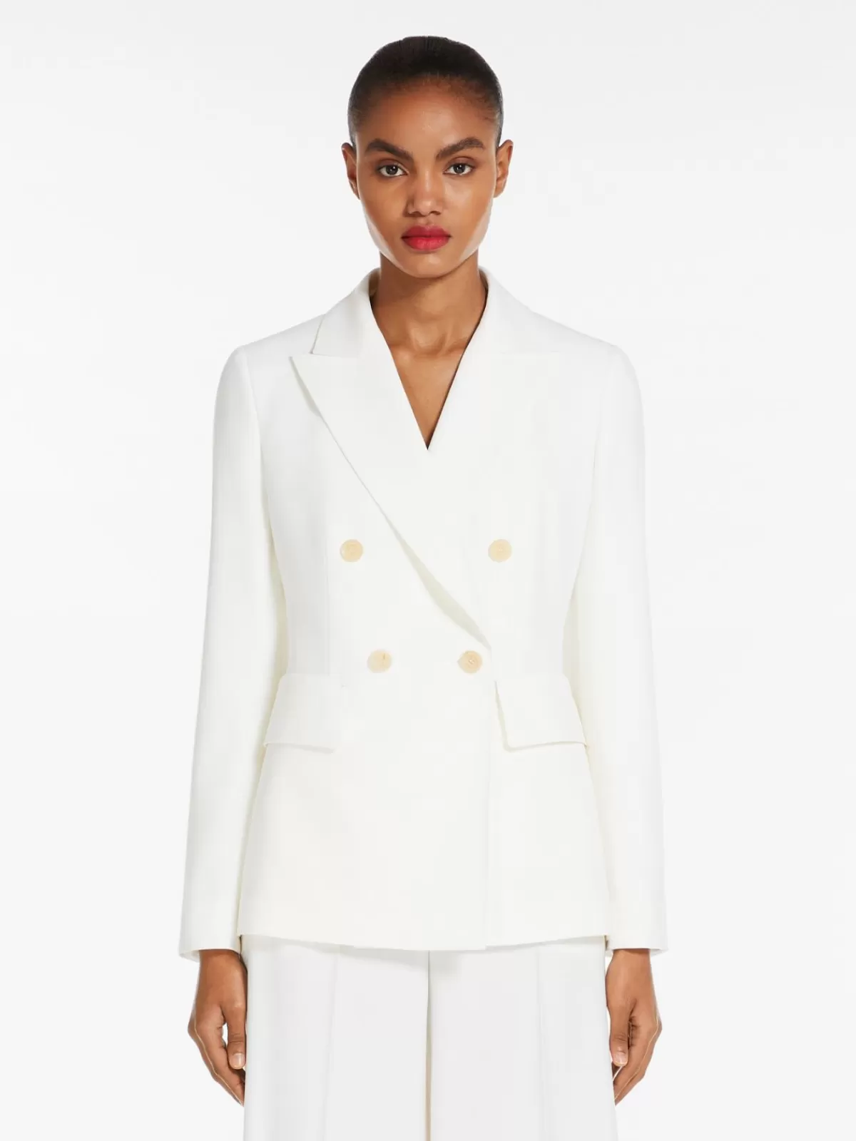 Jackets And Blazers | Suit*Max Mara Gabardine wool blazer WHITE