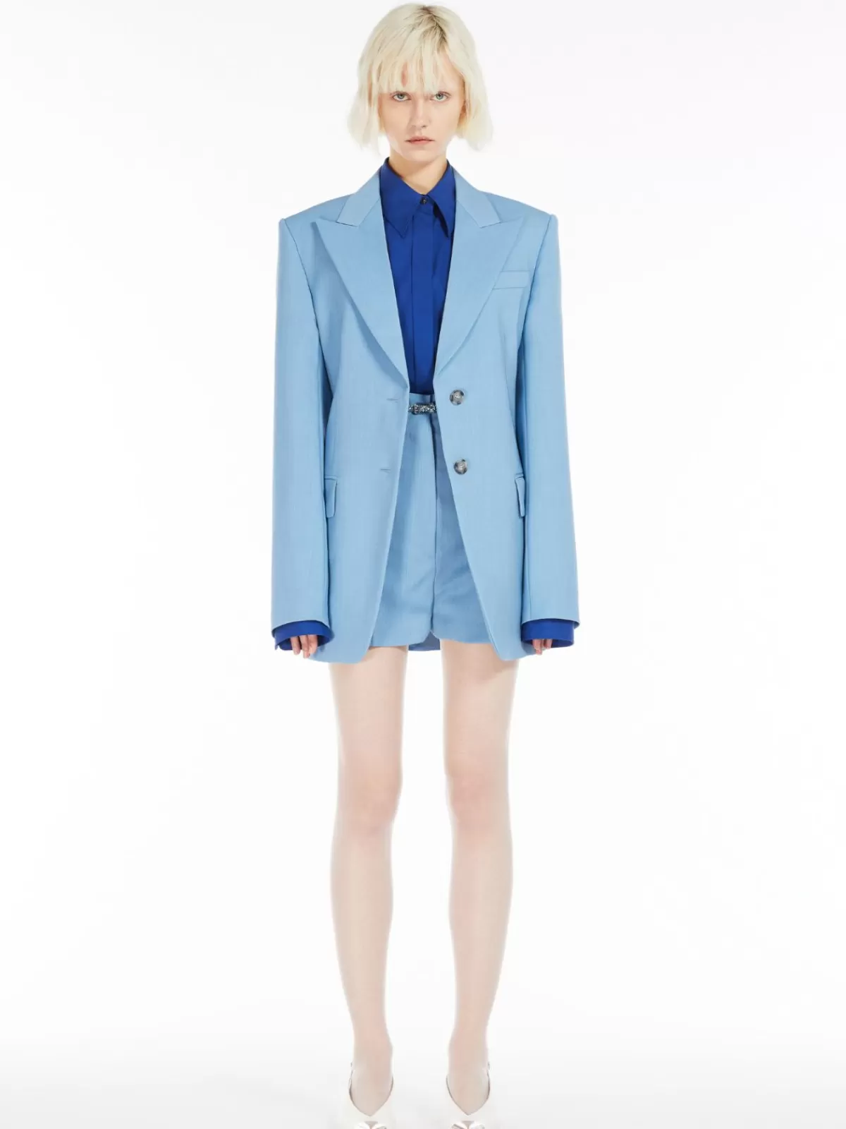 Trousers And Jeans | Suit*Max Mara High-waisted shorts SKYBLUE