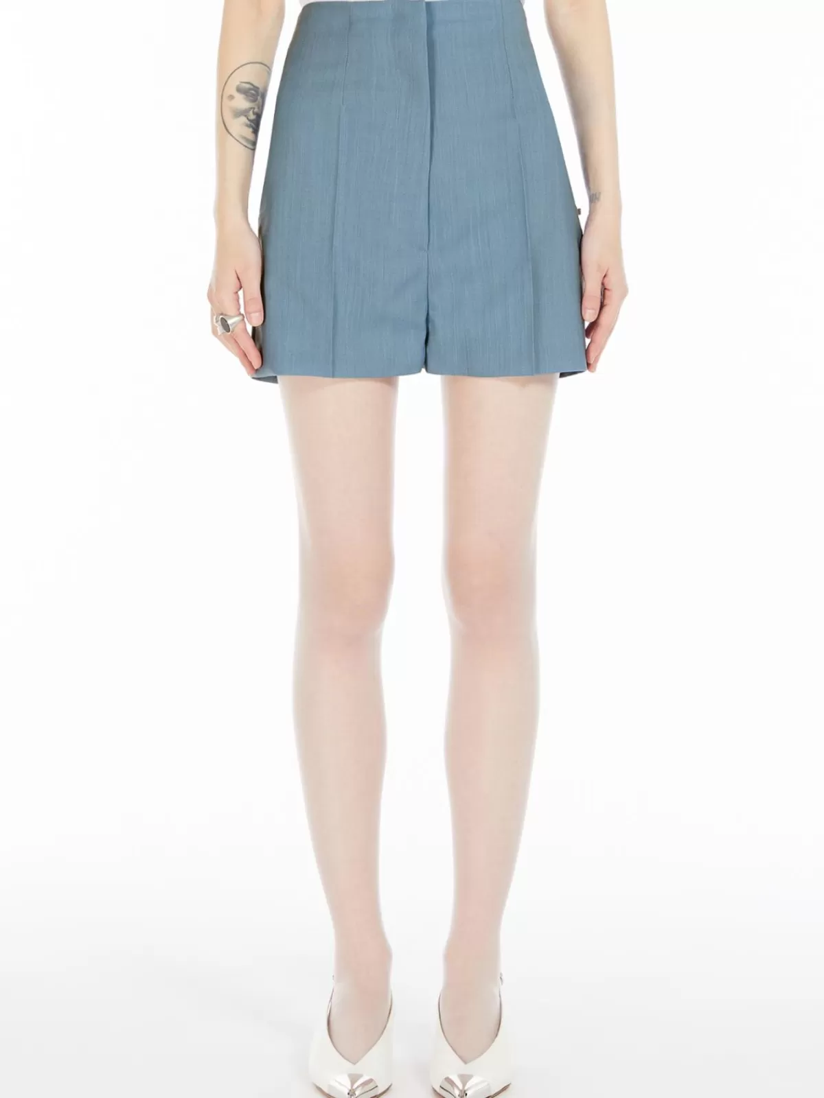 Trousers And Jeans | Suit*Max Mara High-waisted shorts SKYBLUE