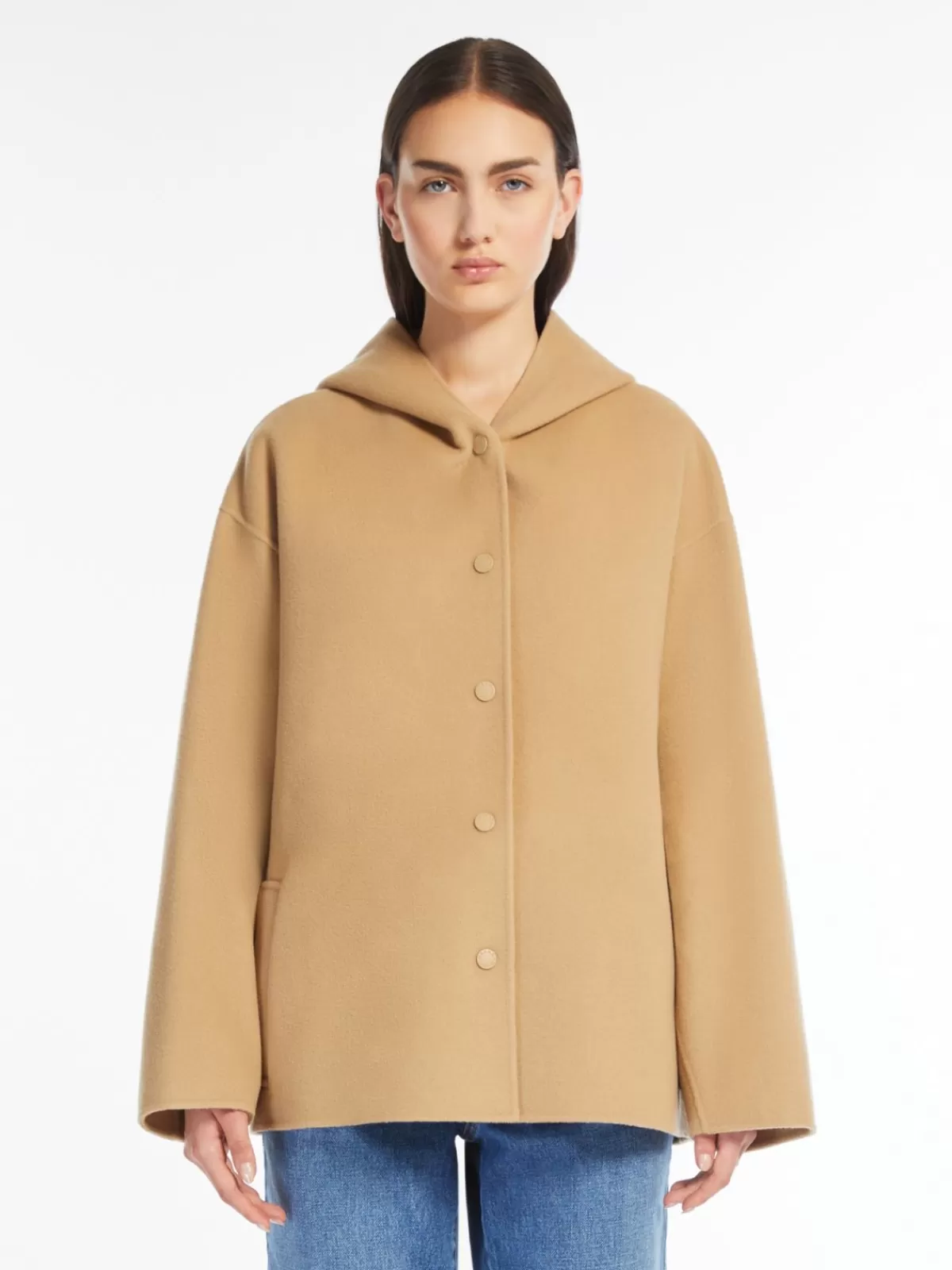 Coats*Max Mara Hooded wool coat BEIGE