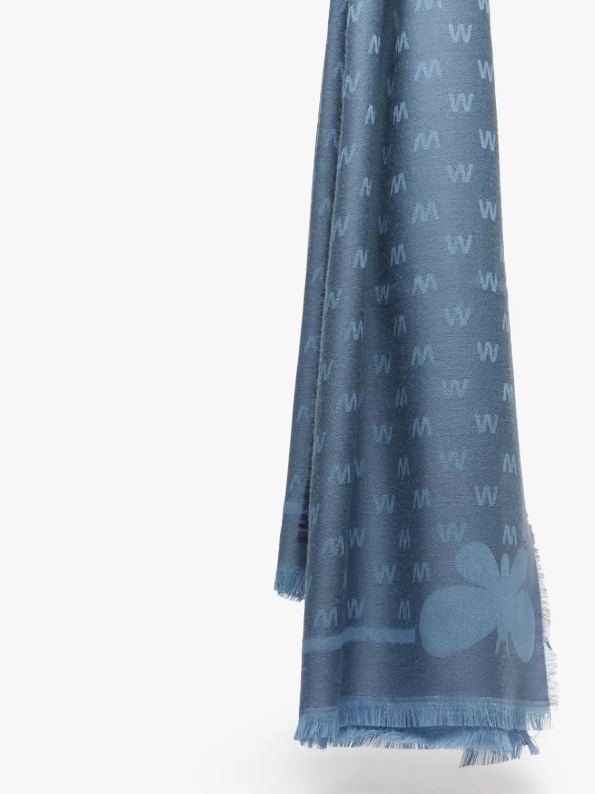 Scarves And Foulards*Max Mara Jacquard-knit viscose and wool shawl LIGHTBLUE