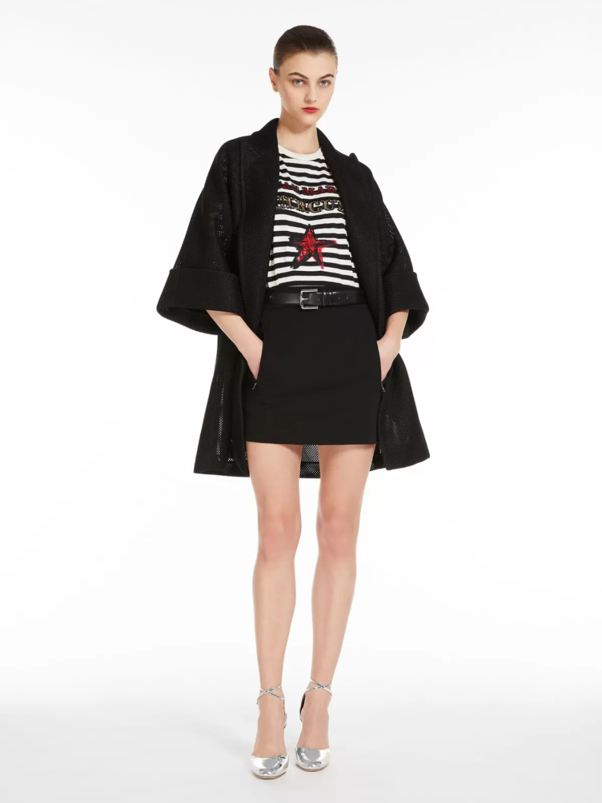 Suit*Max Mara Jersey mini skirt BLACK