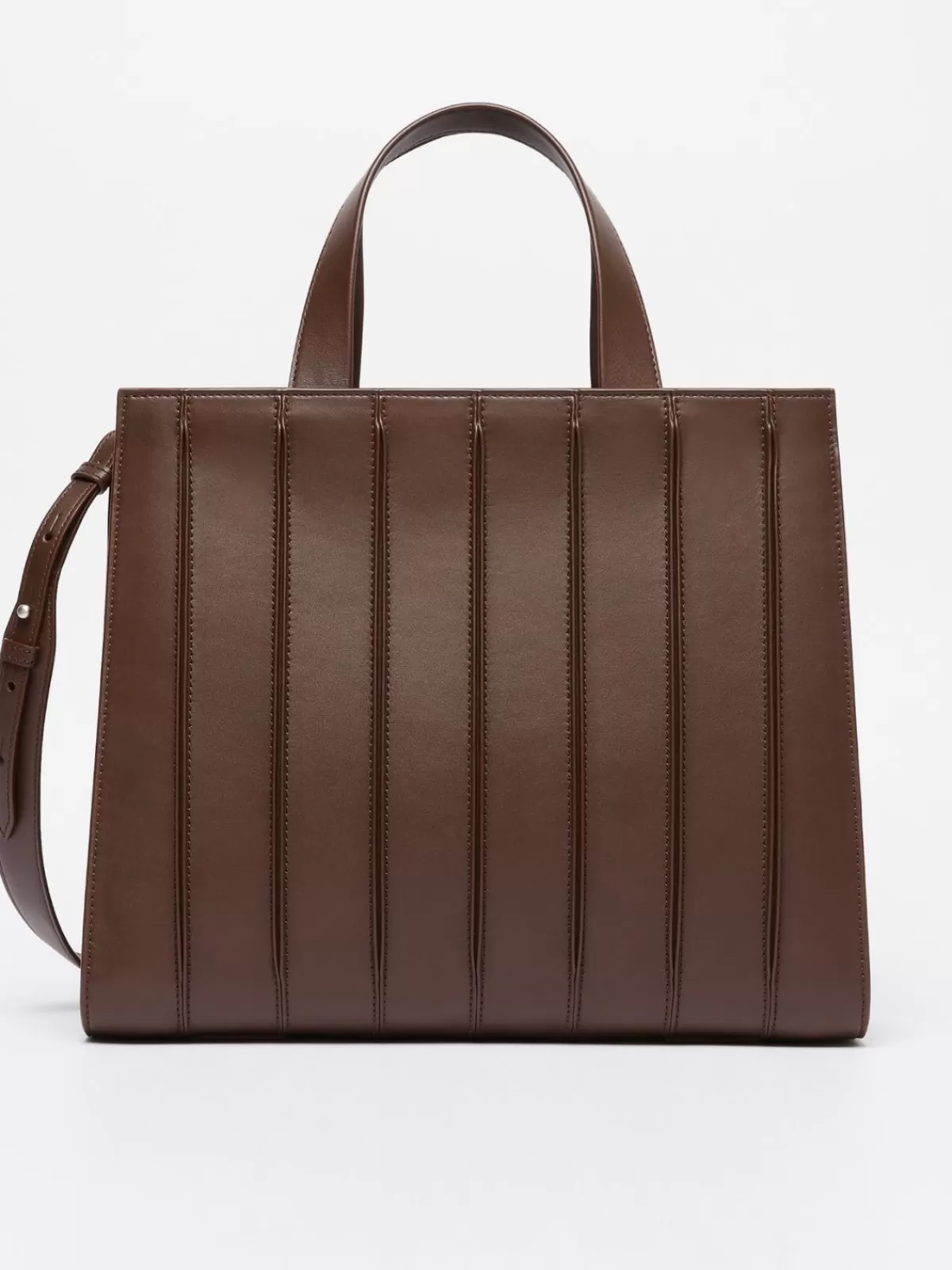 Whitney Bag*Max Mara Large leather Whitney Bag DARKBROWN