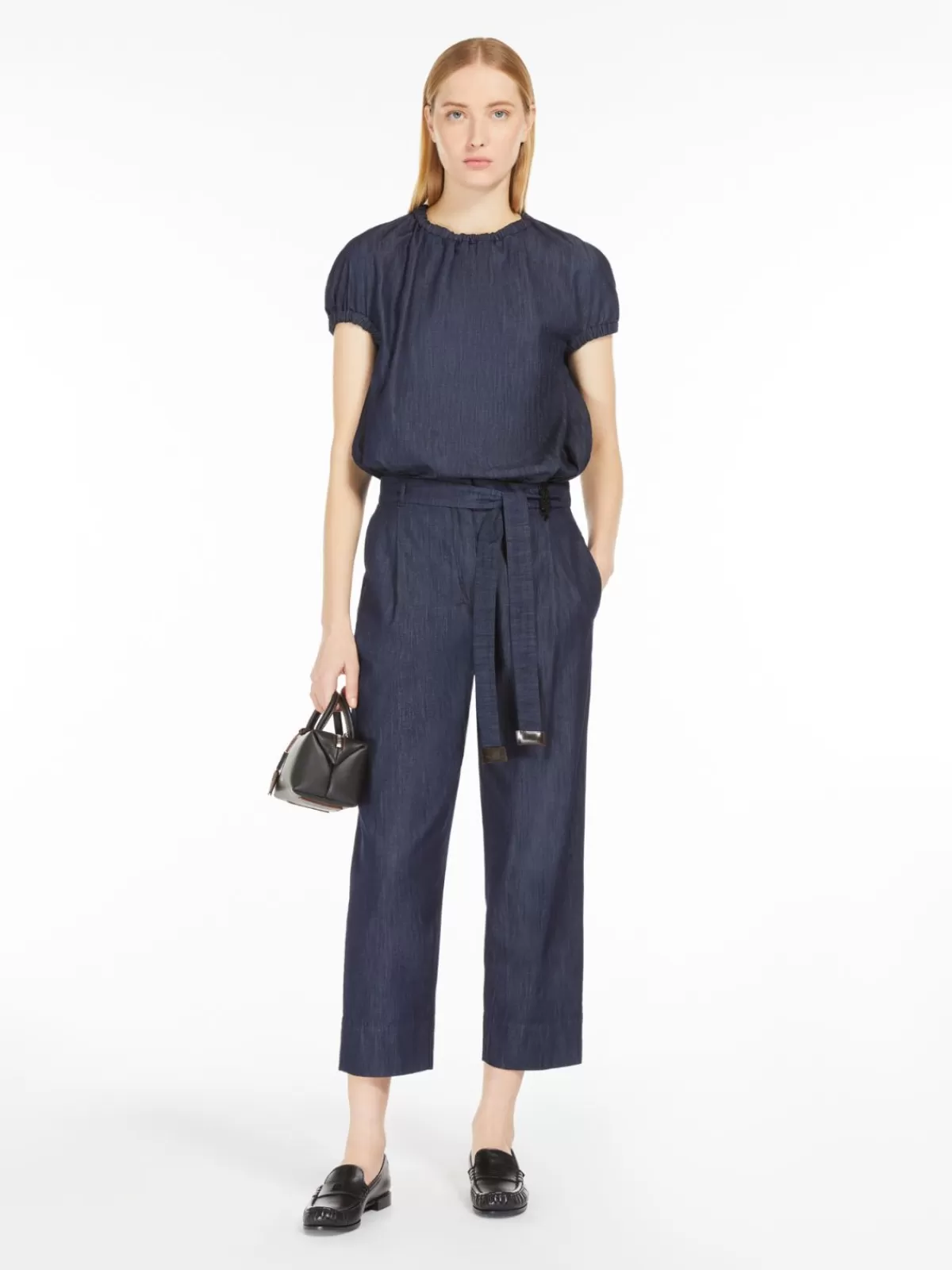 Blouses*Max Mara Lightweight denim top NAVY