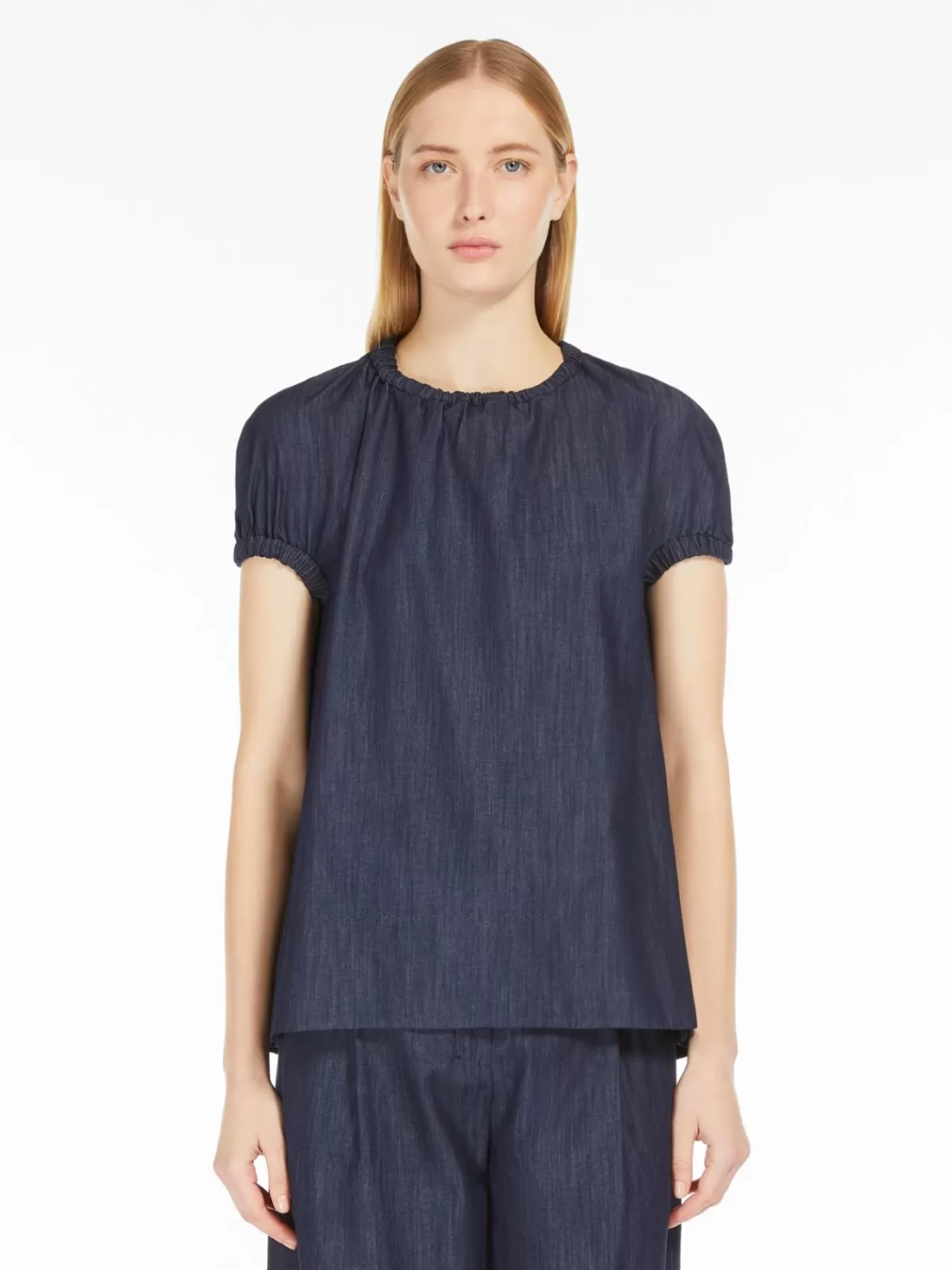 Blouses*Max Mara Lightweight denim top NAVY