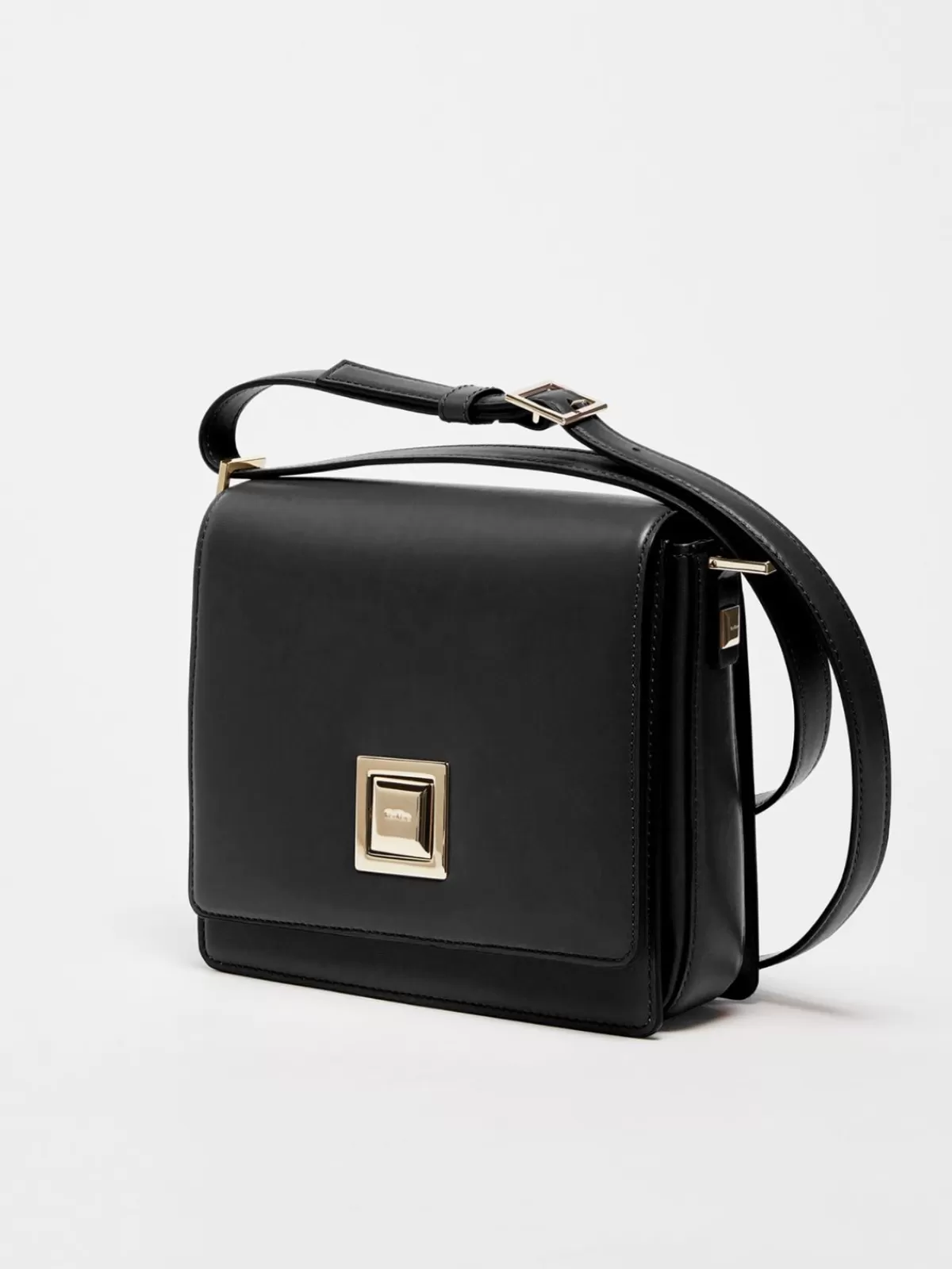 Mm Bag*Max Mara Medium leather MM Bag BLACK