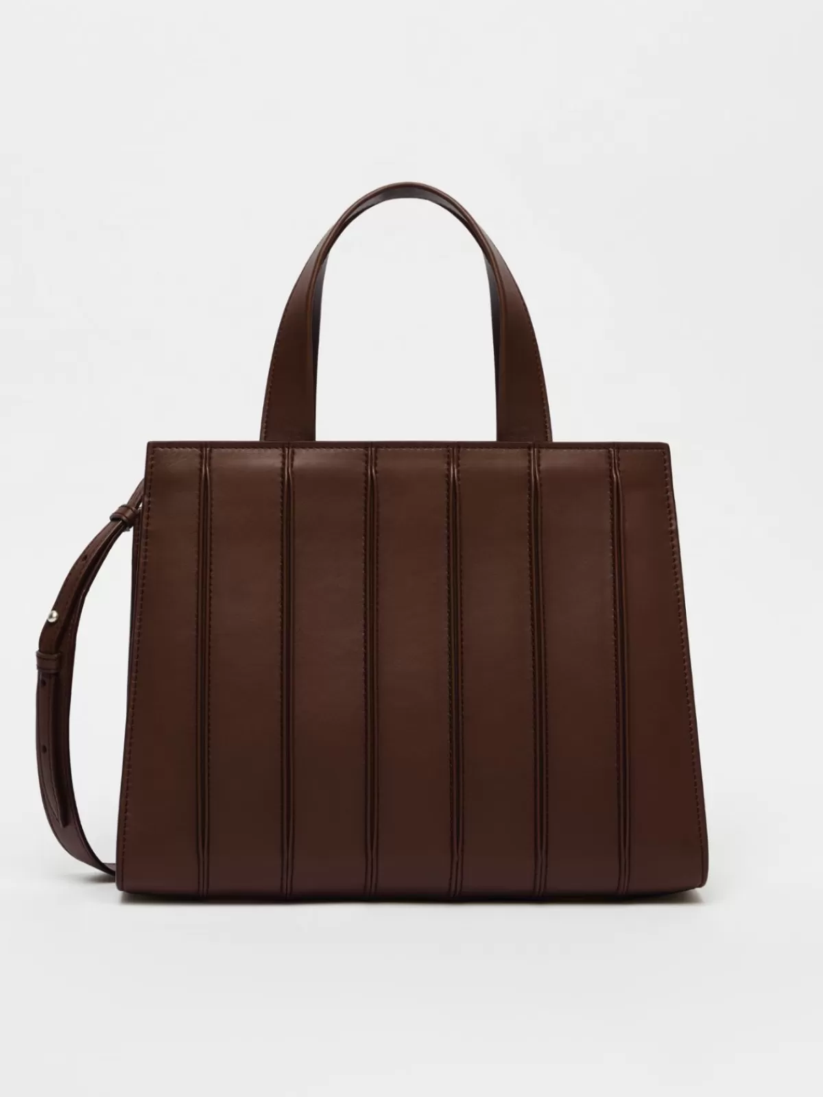 Whitney Bag*Max Mara Medium leather Whitney Bag DARKBROWN