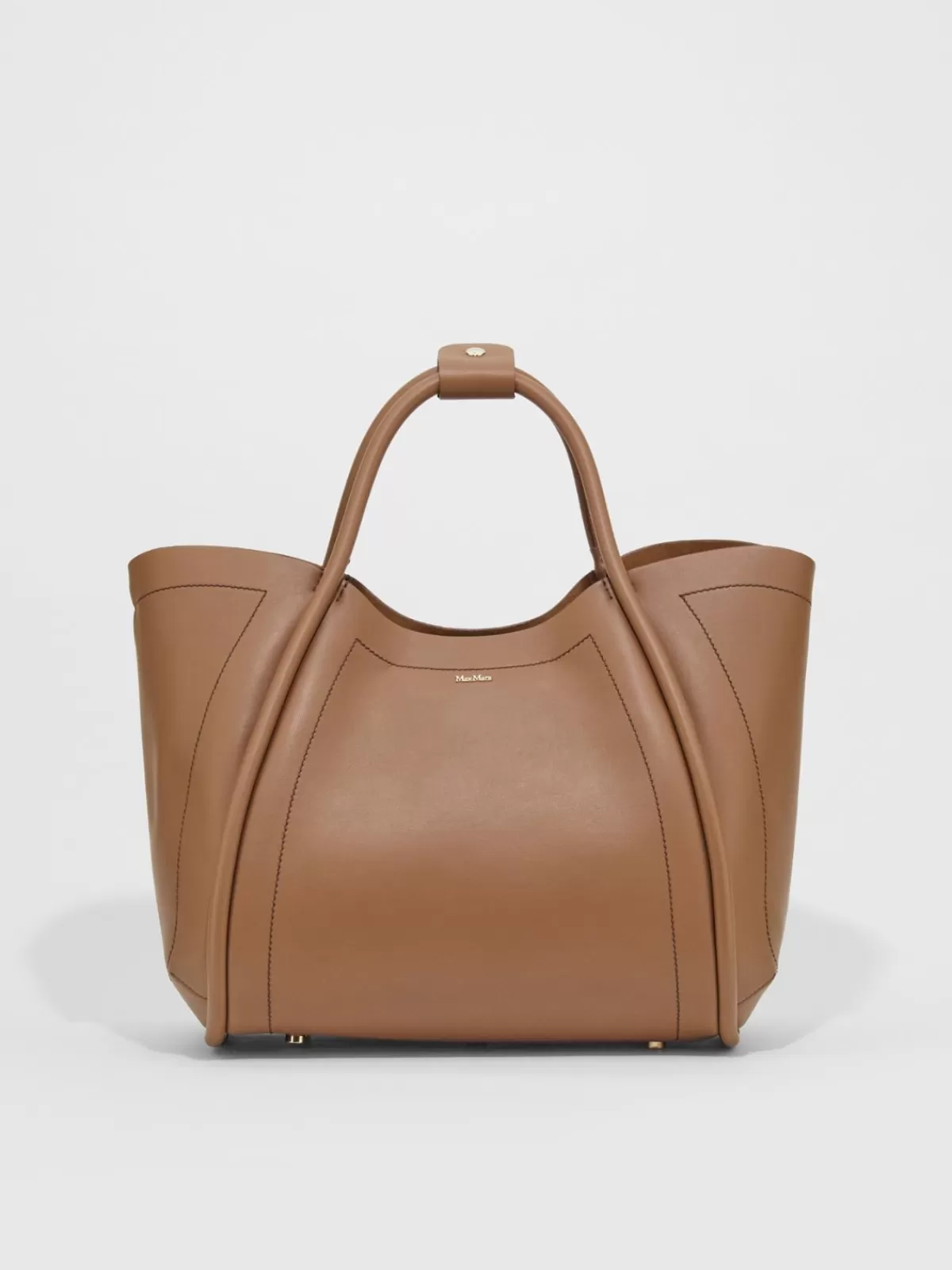 Marine Bag*Max Mara Medium Marine bag in smooth leather TOBACCO