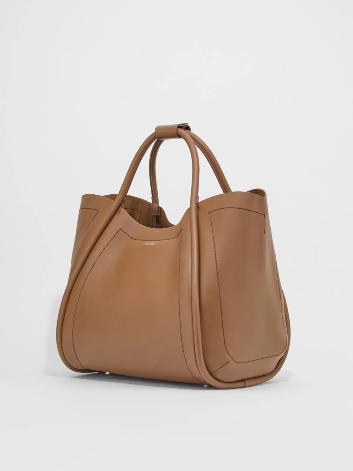 Marine Bag*Max Mara Medium Marine bag in smooth leather TOBACCO