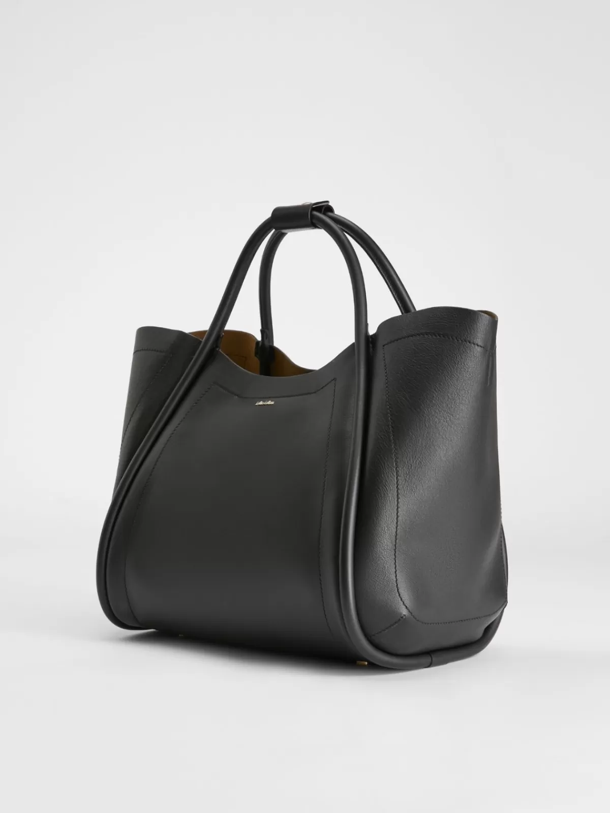 Marine Bag*Max Mara Medium Marine bag in smooth leather BLACK