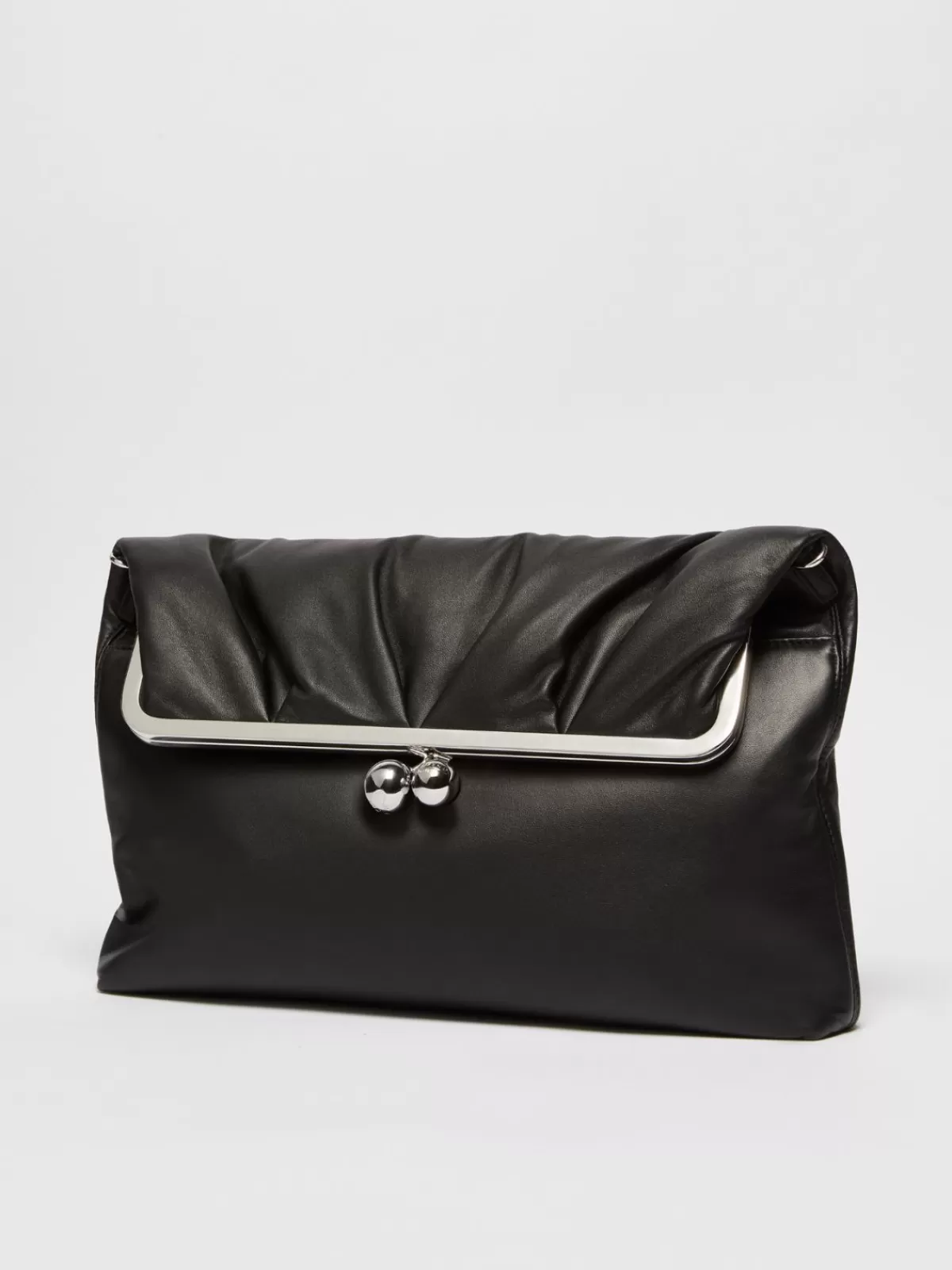 Weekend Bag*Max Mara Nappa leather clutch-style Pasticcino Bag BLACK