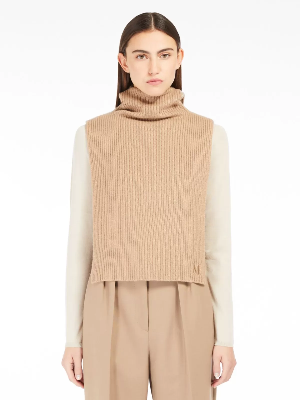 Capes*Max Mara Ribbed cashmere beanie CAMEL